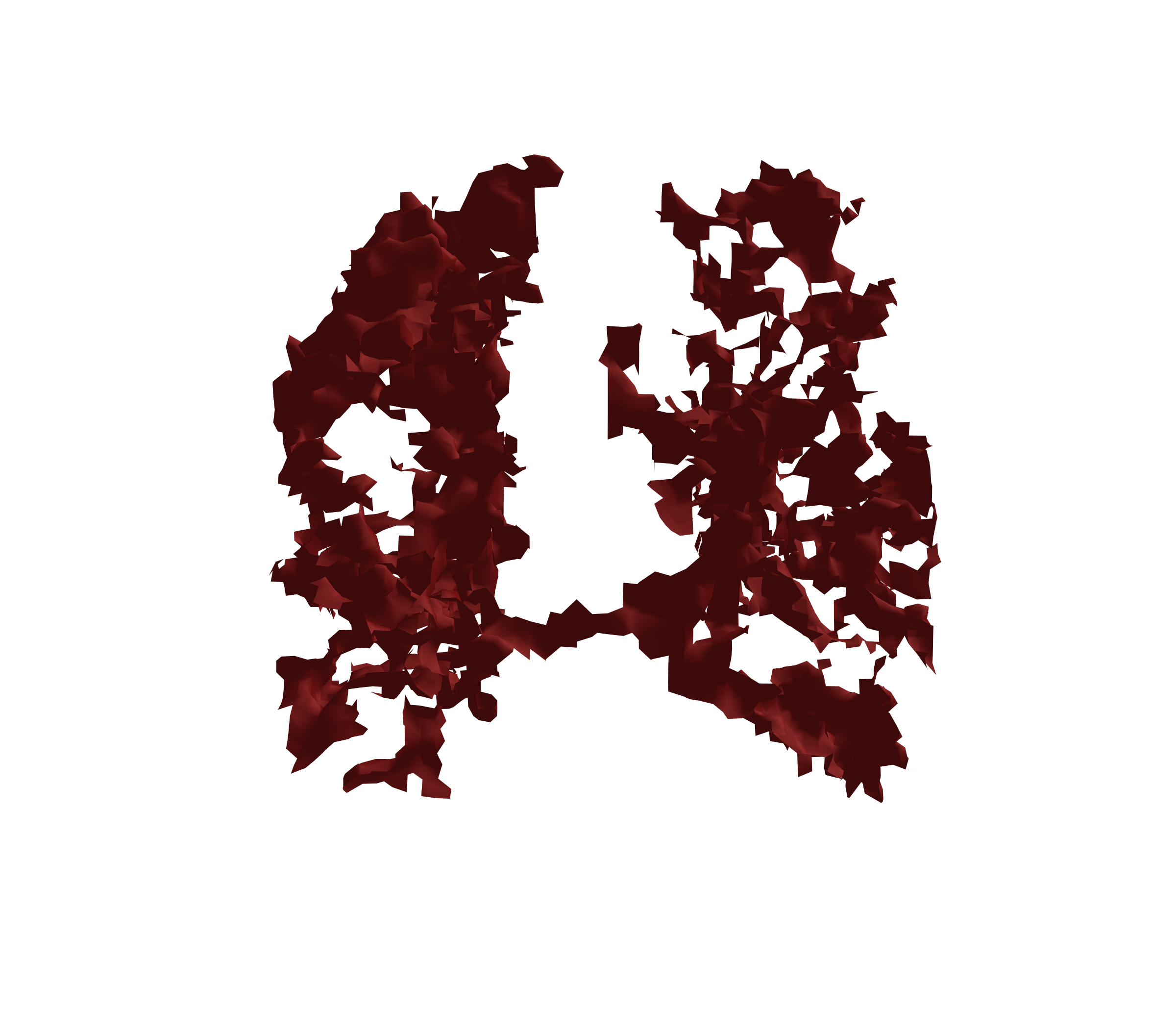 Surface Mesh (Expiration) - Back View