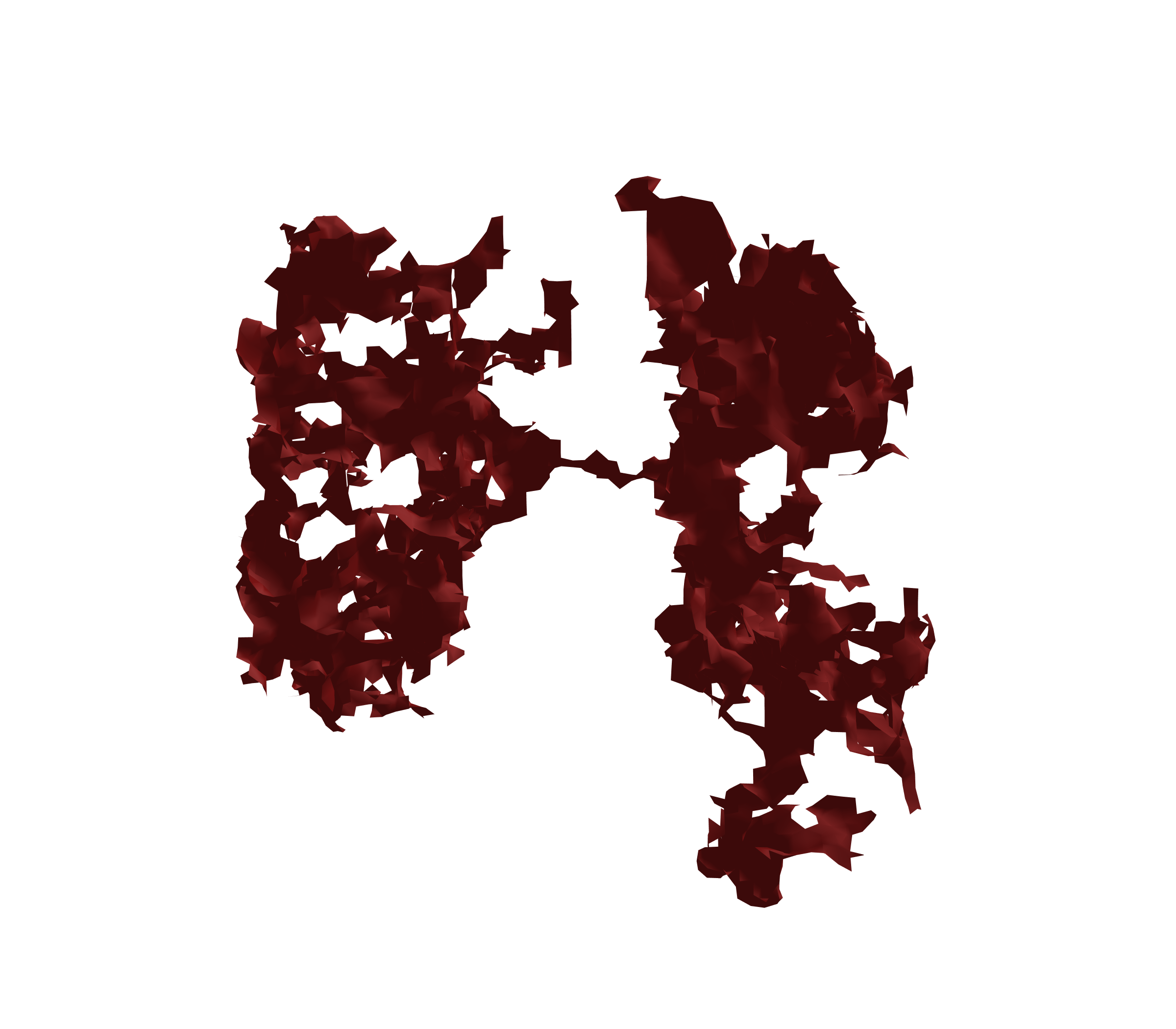 Surface Mesh (Expiration) - Front View