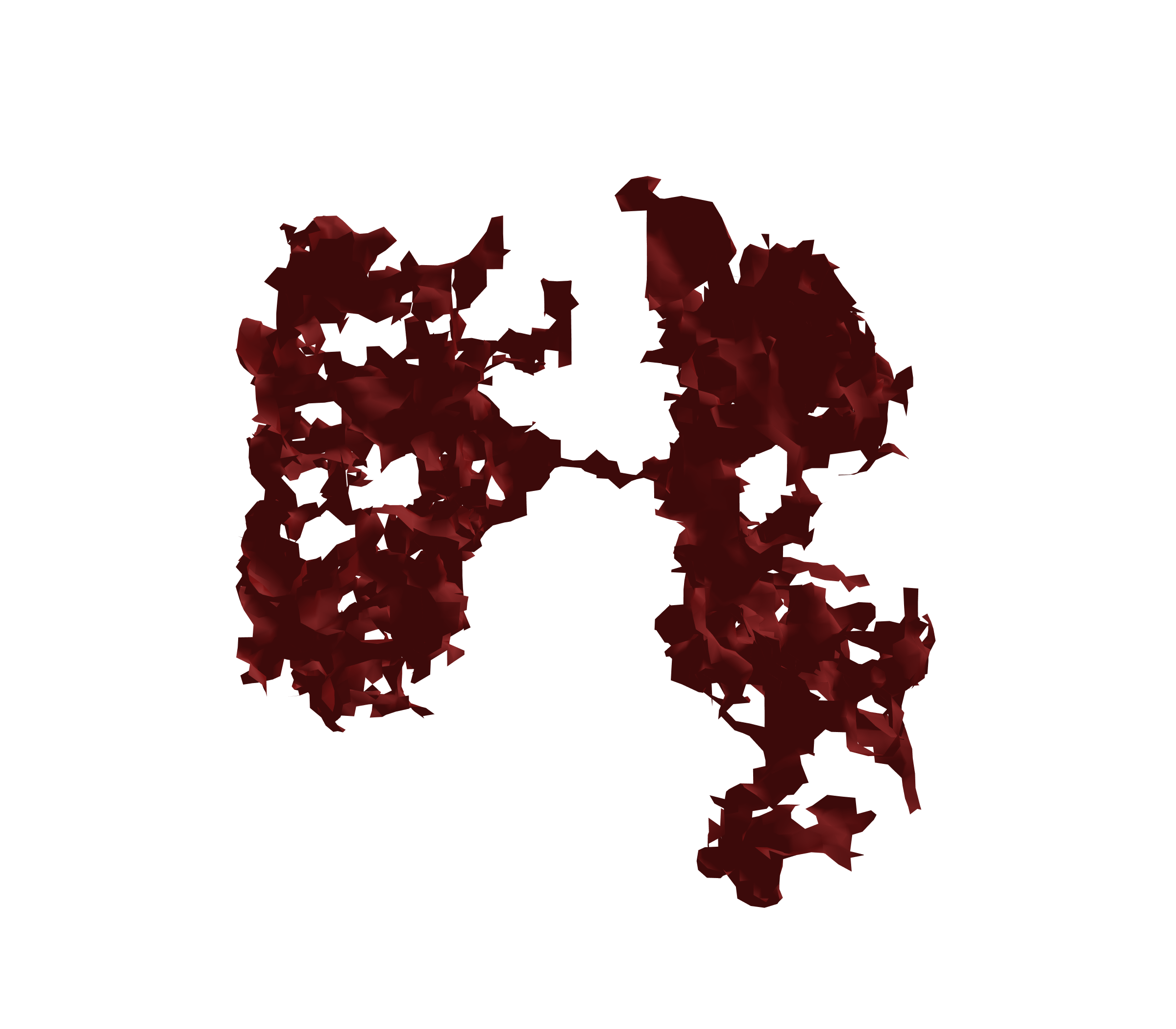 Surface Mesh (Expiration) - Front View