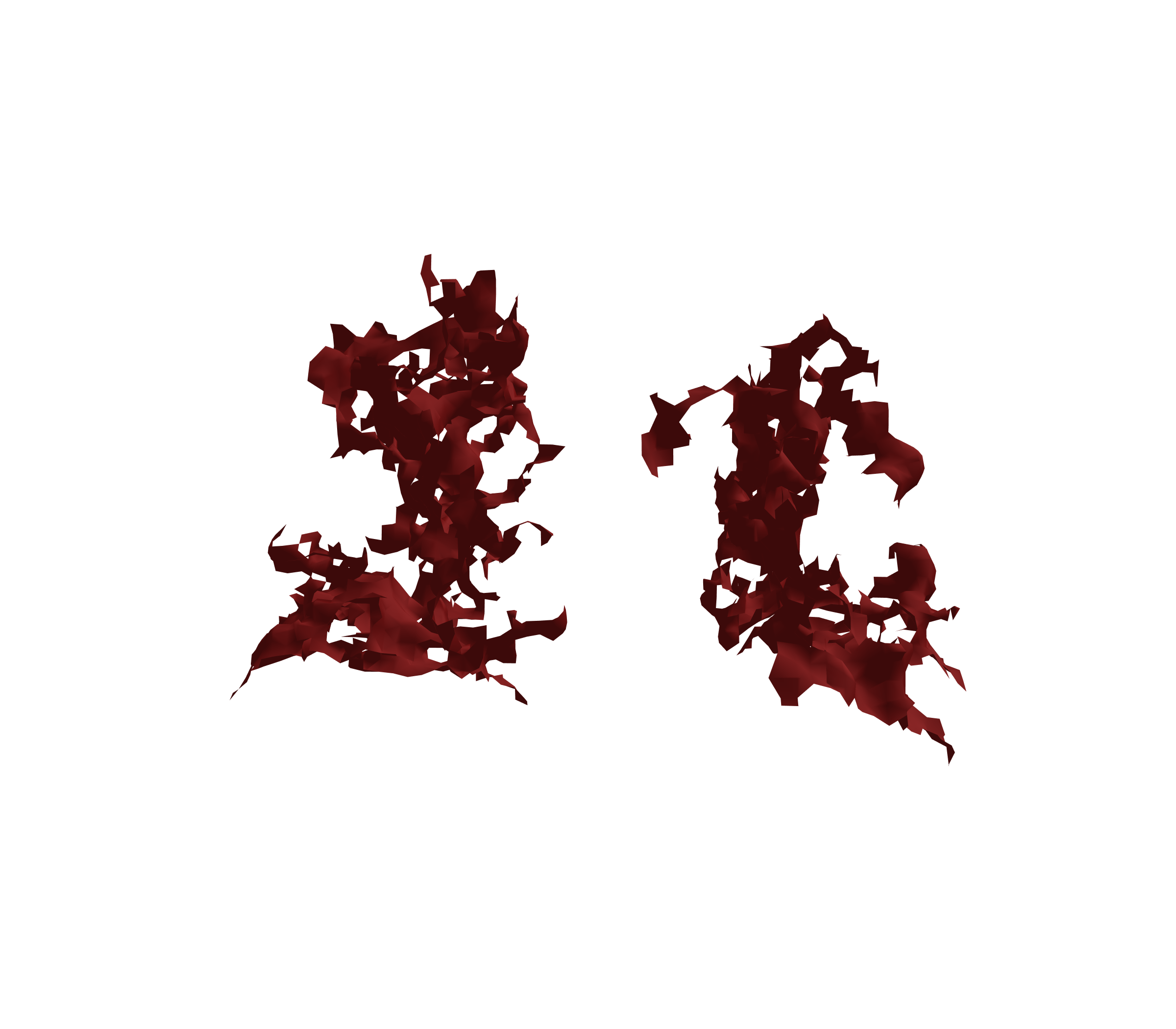 Surface Mesh (Expiration) - Back View