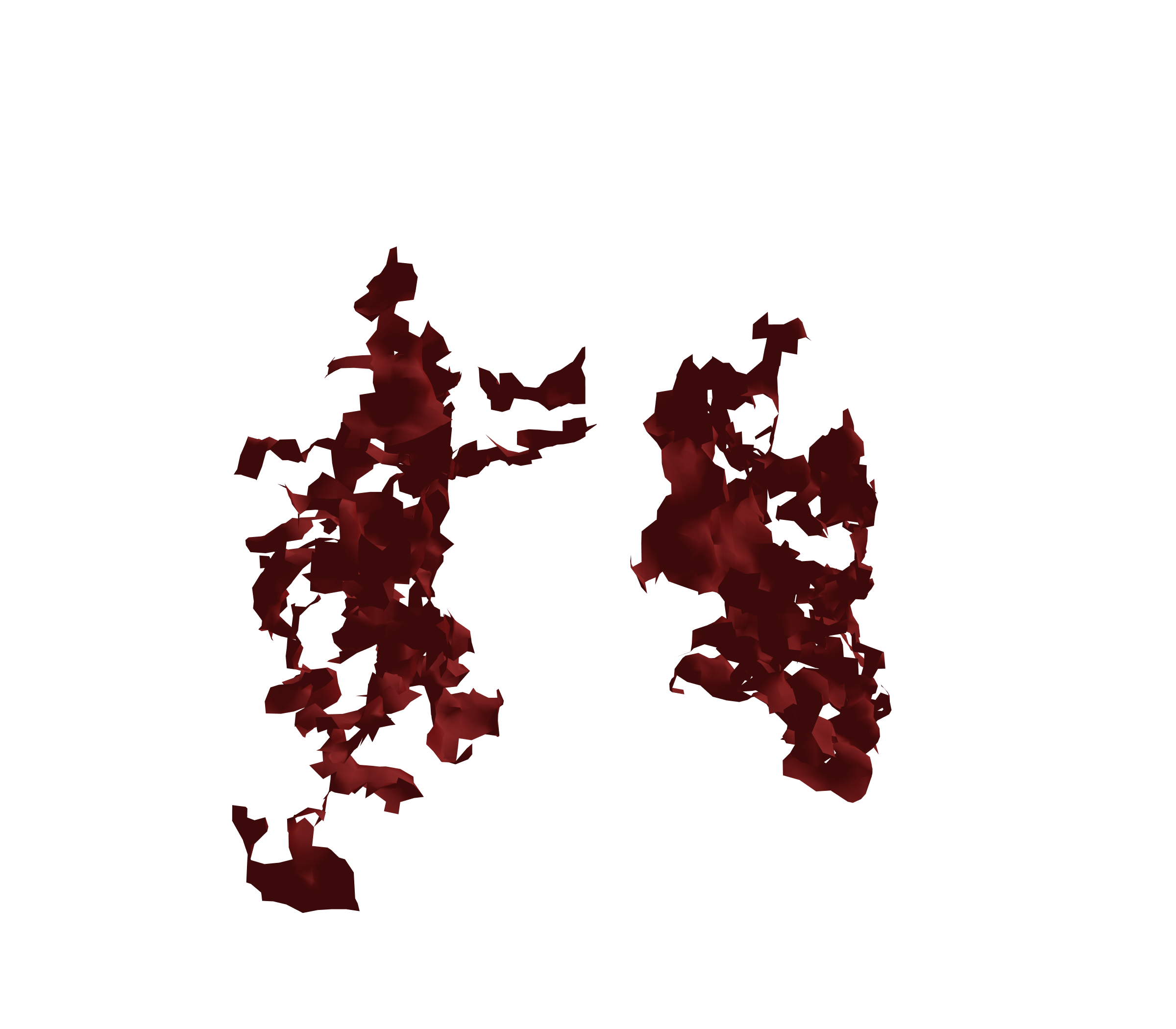 Surface Mesh (Expiration) - Front View