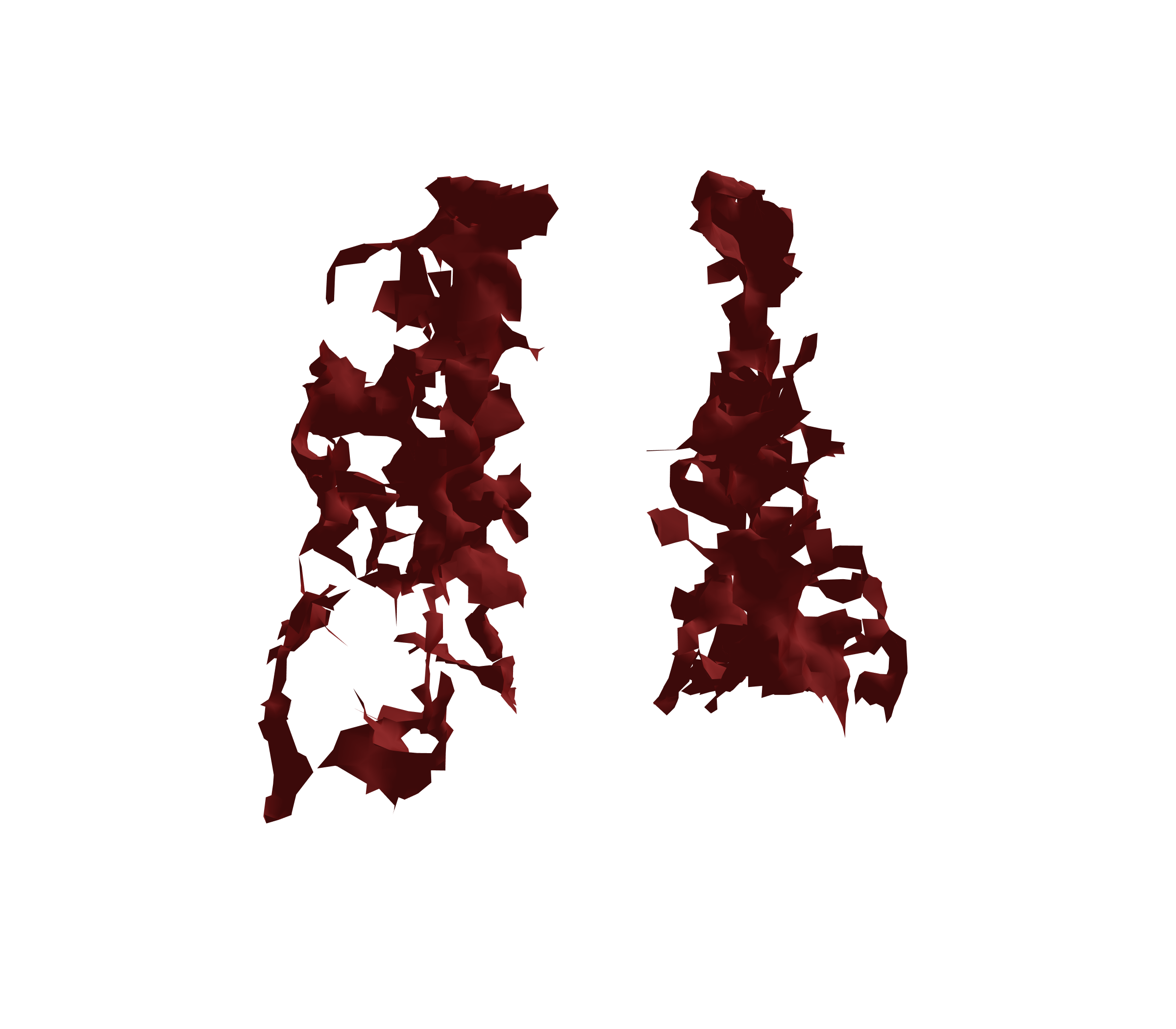 Surface Mesh (Expiration) - Back View