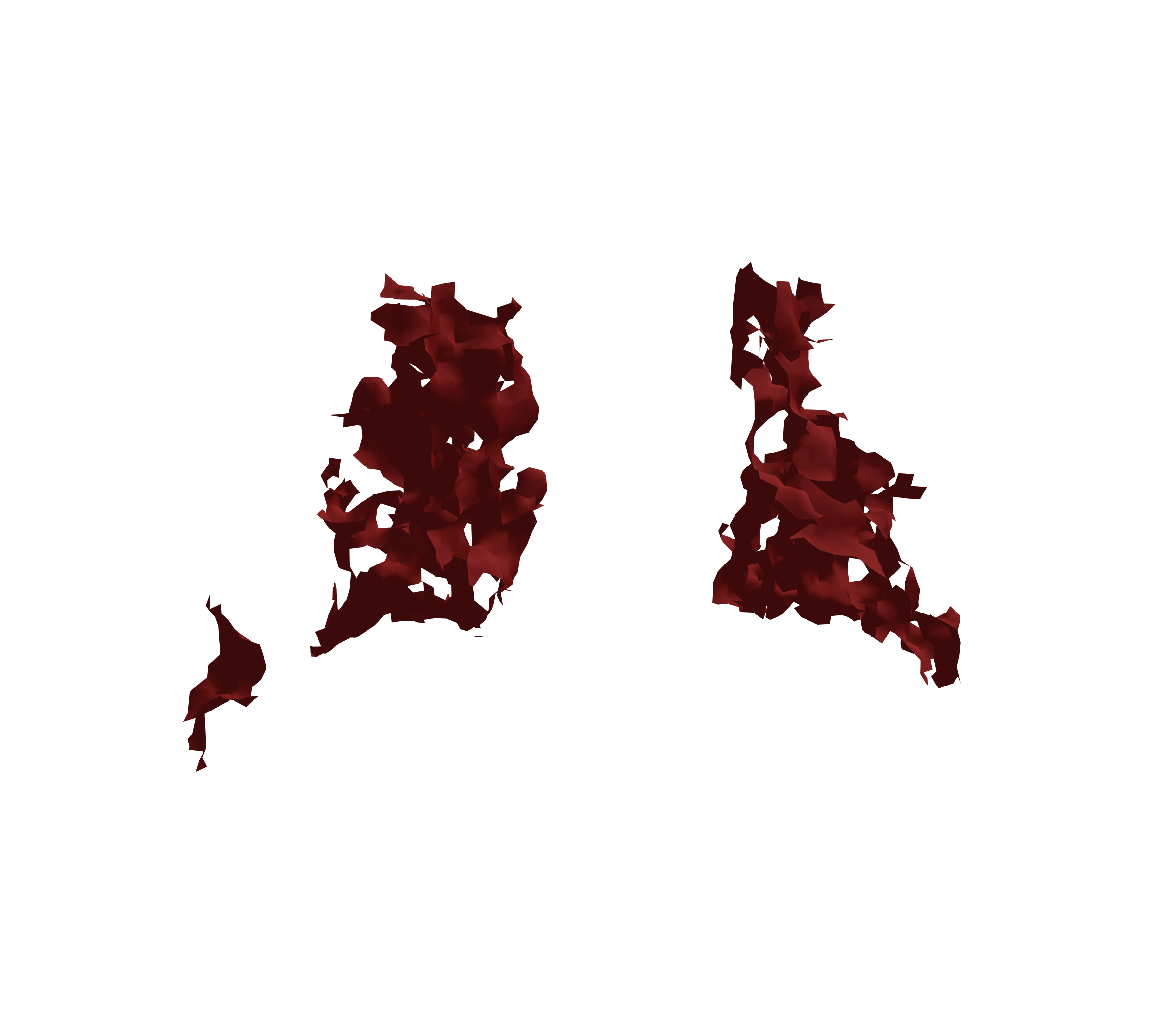 Surface Mesh (Expiration) - Back View