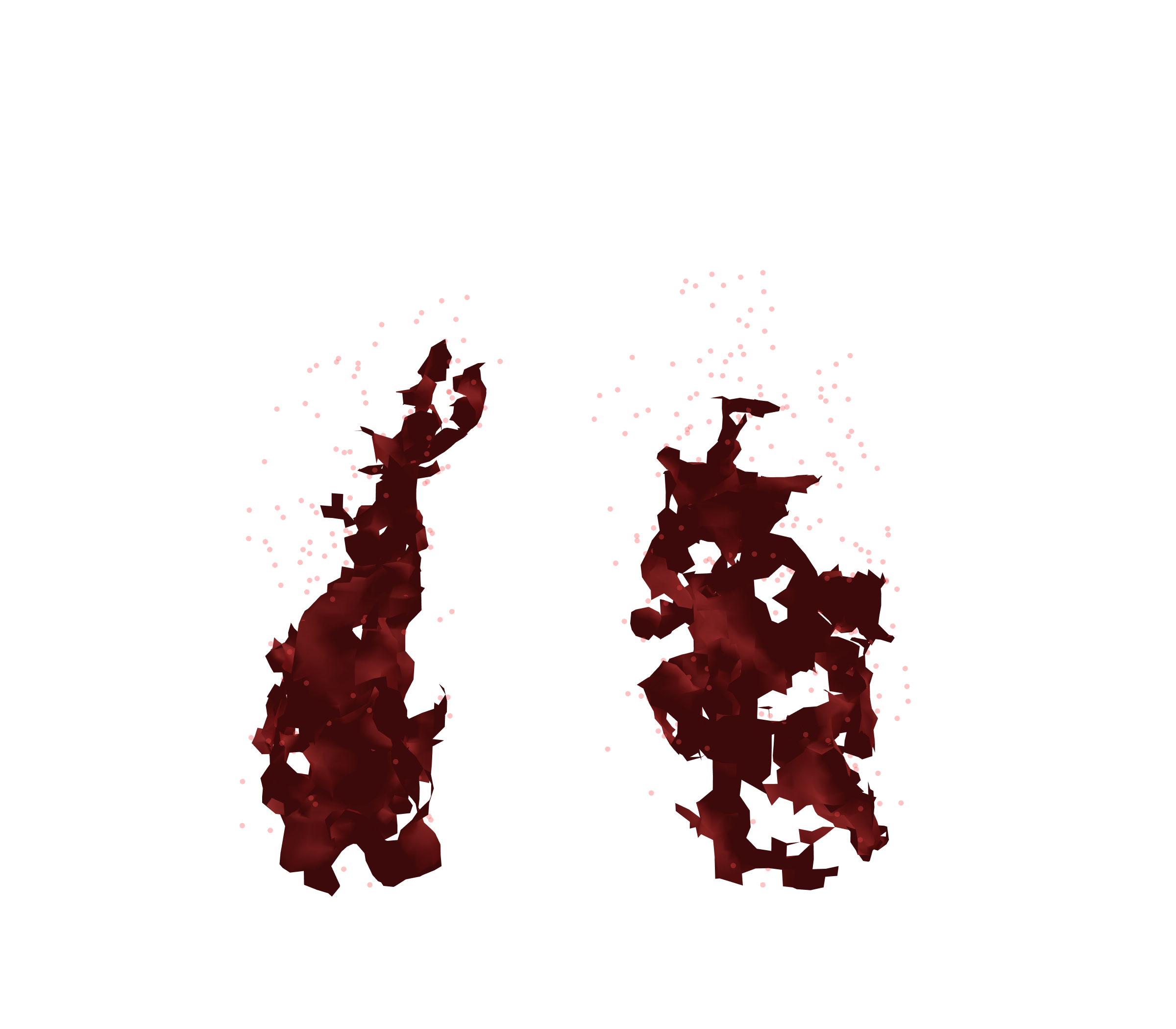 Combined Visualization (Expiration) - Front View