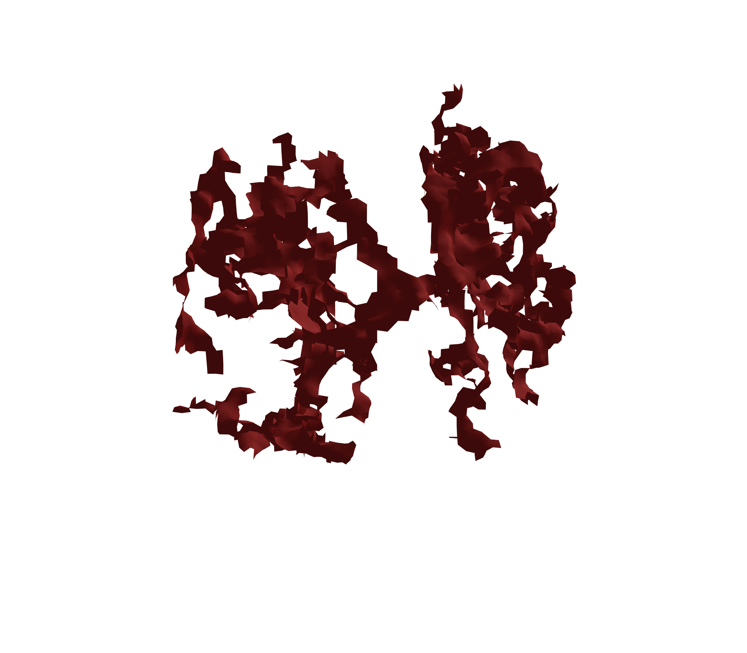 Surface Mesh (Expiration) - Back View