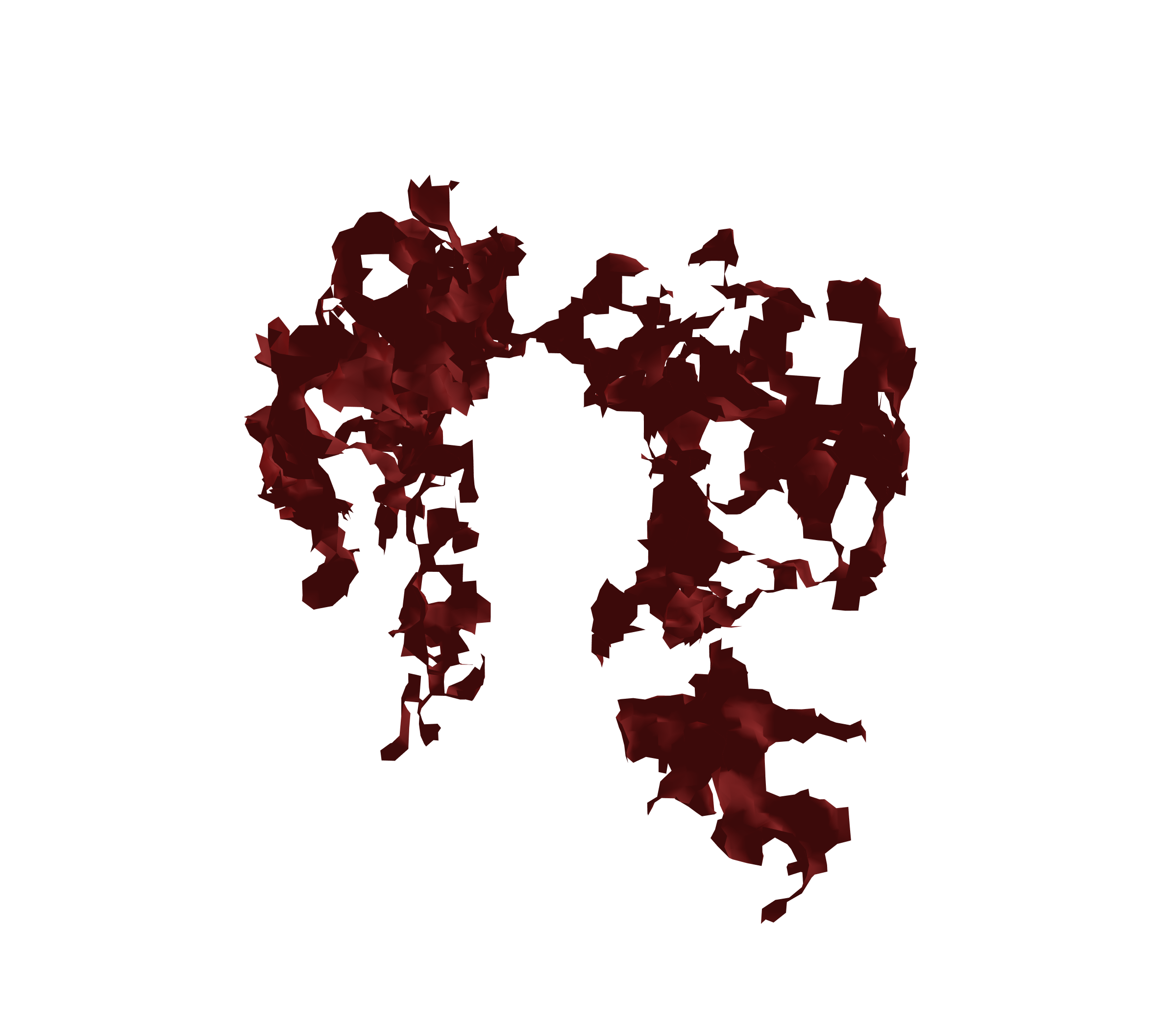 Surface Mesh (Expiration) - Front View