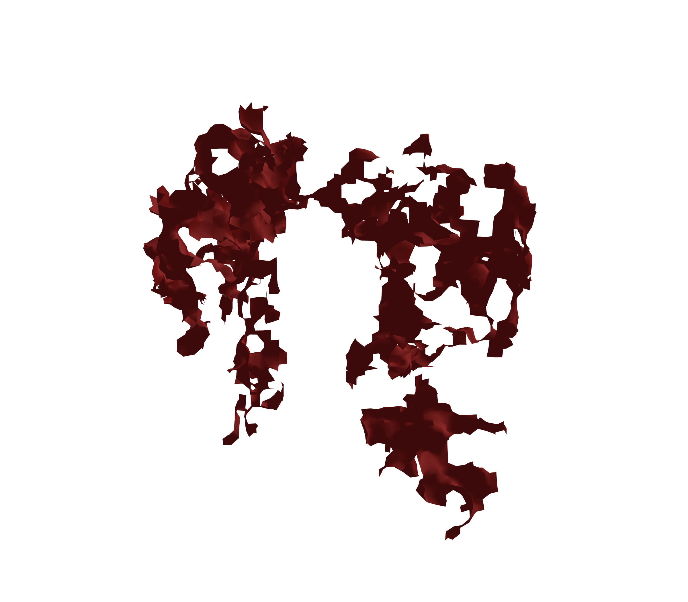 Surface Mesh (Expiration) - Front View