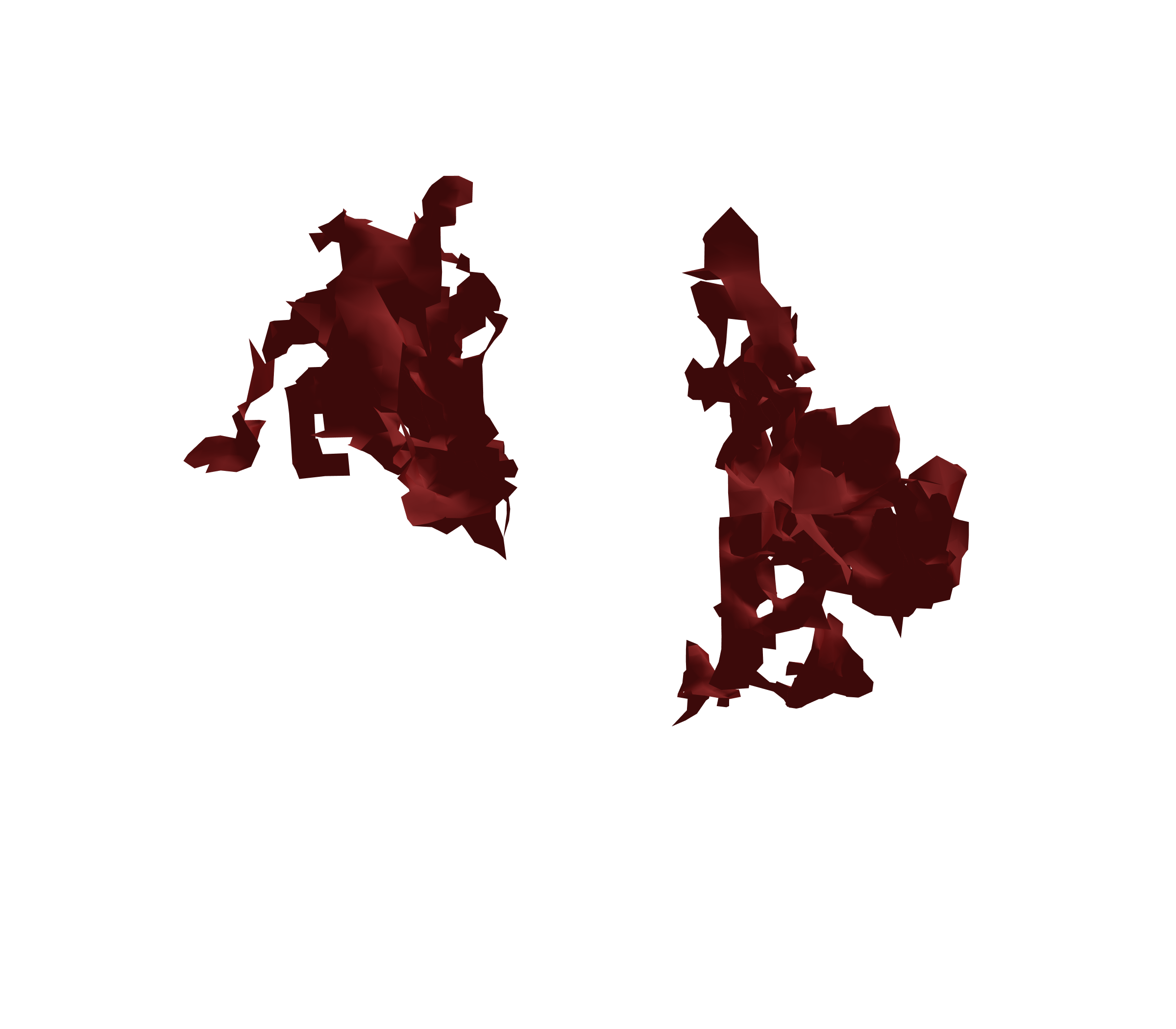 Surface Mesh (Expiration) - Back View