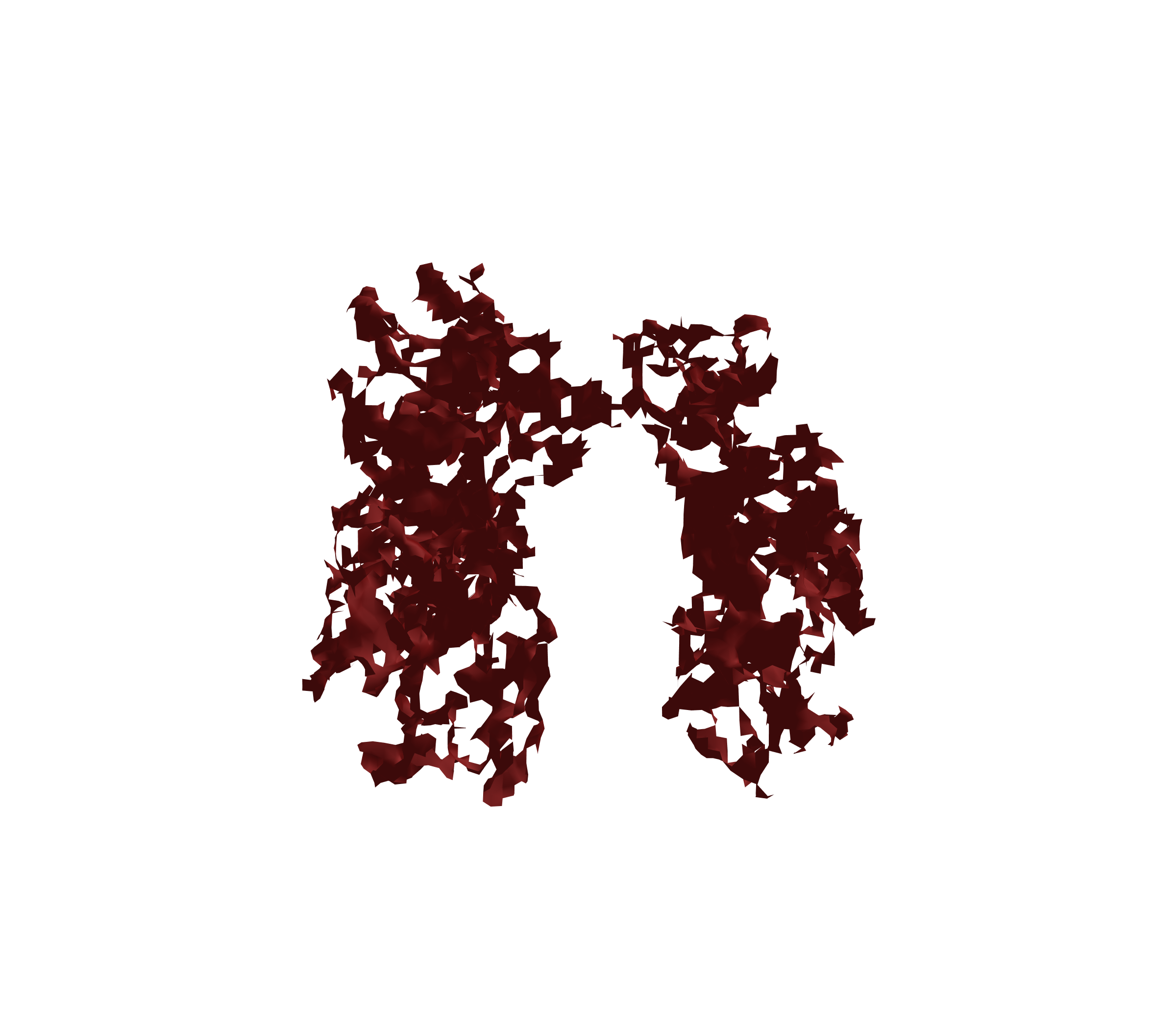 Surface Mesh (Expiration) - Front View