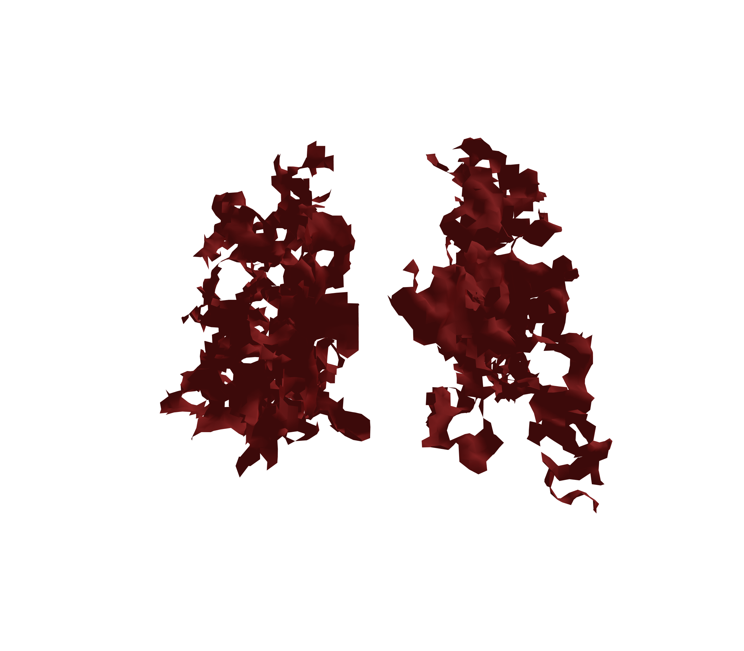 Surface Mesh (Expiration) - Back View