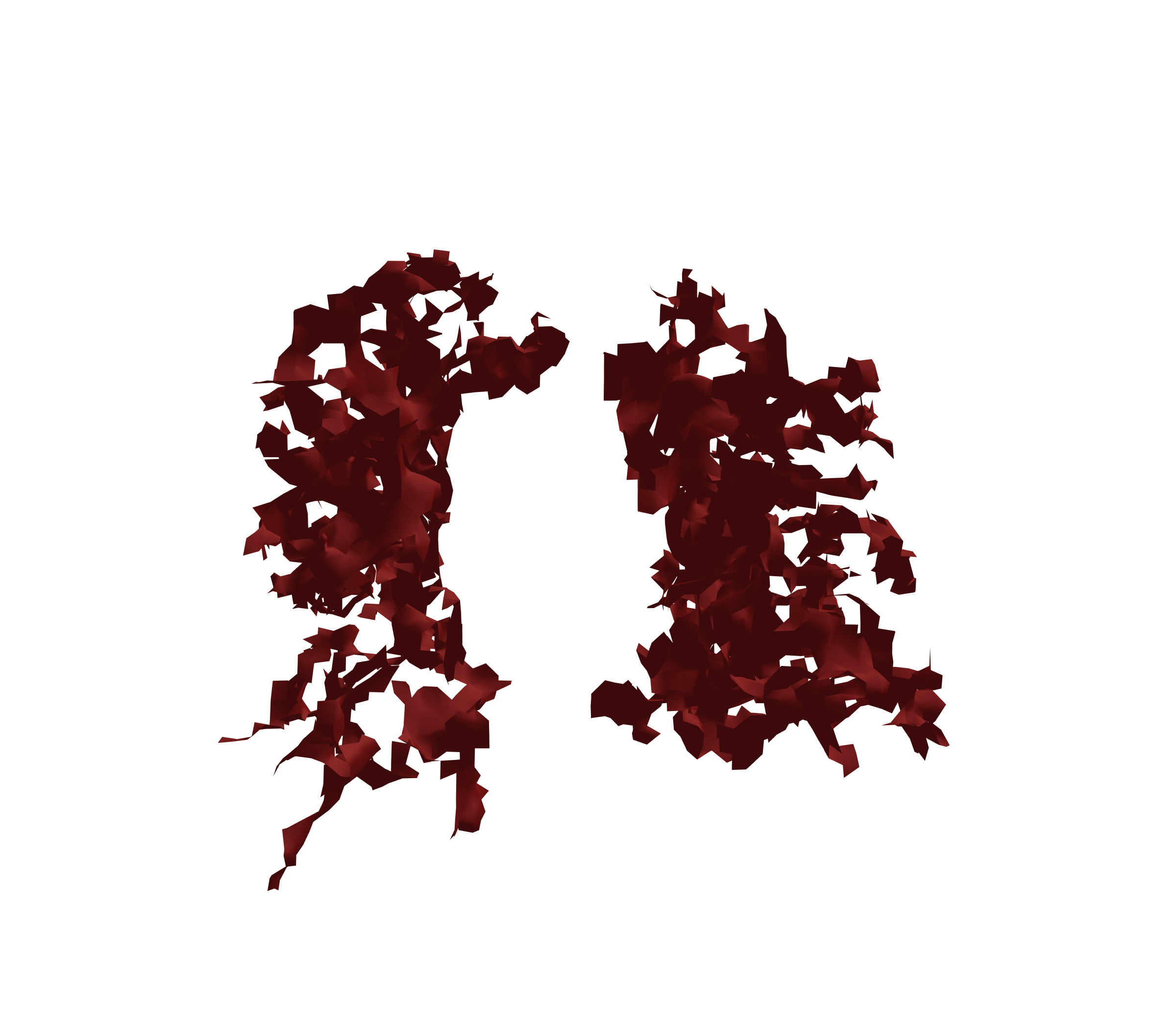 Surface Mesh (Expiration) - Front View