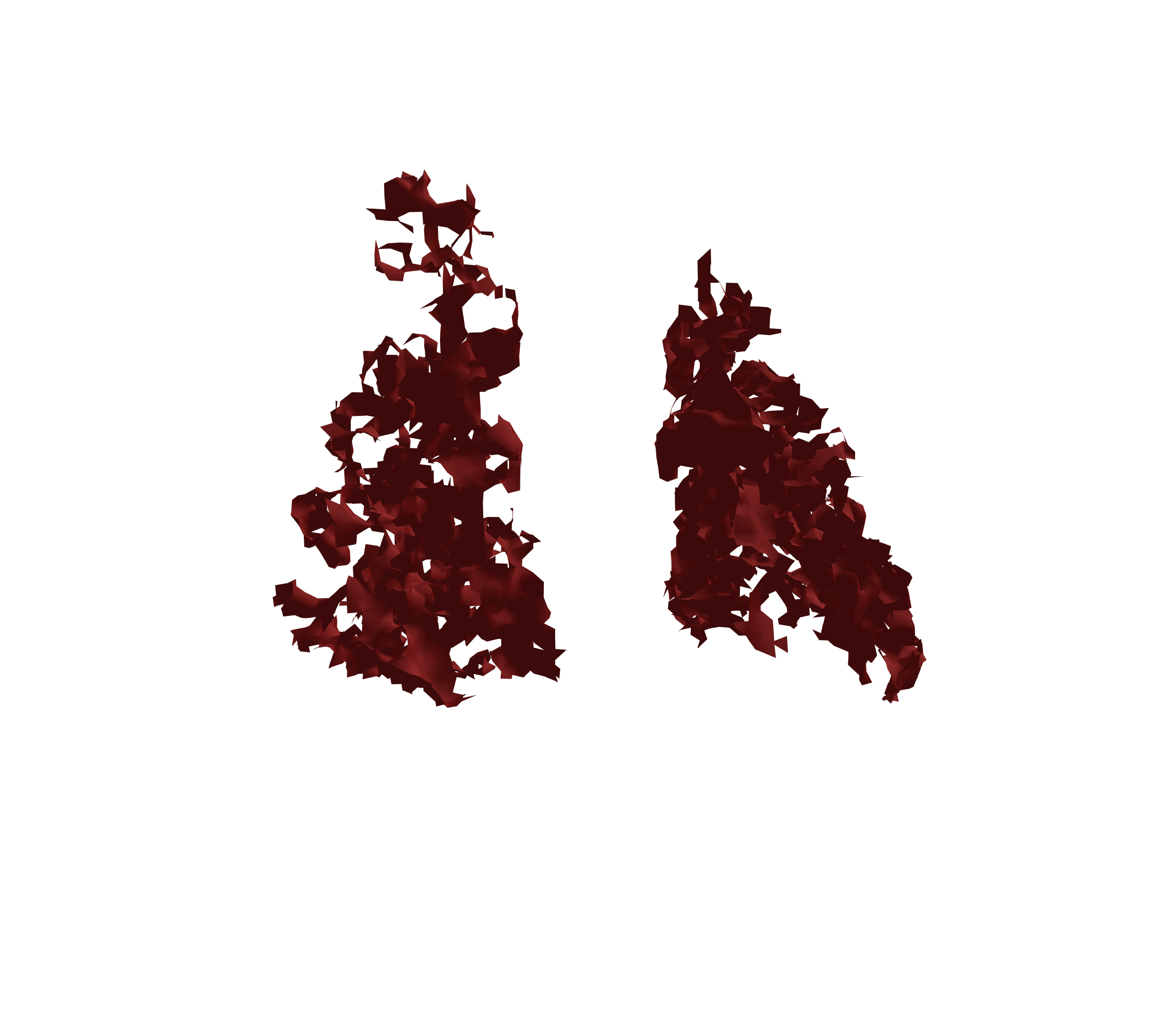 Surface Mesh (Expiration) - Back View