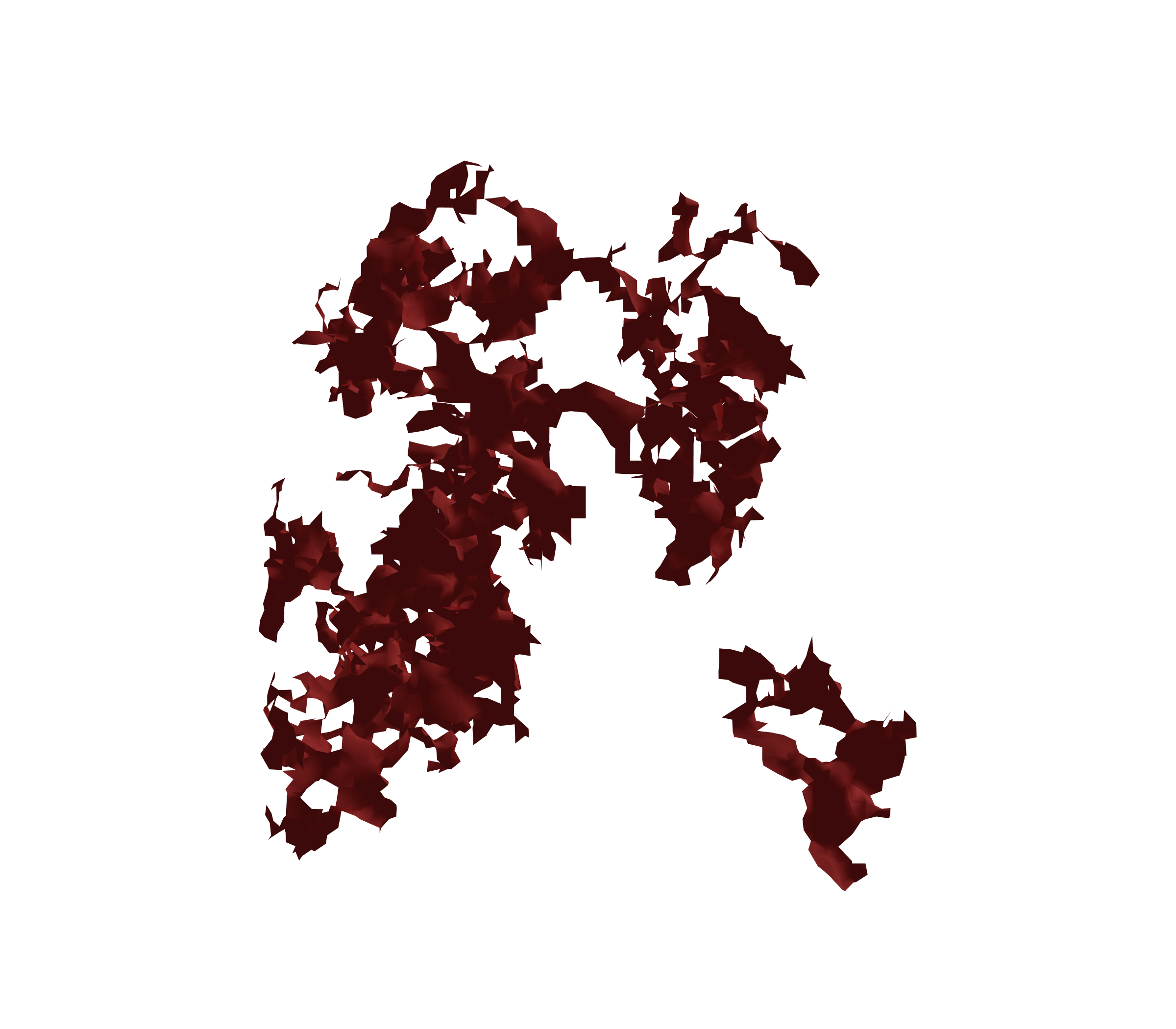 Surface Mesh (Expiration) - Back View