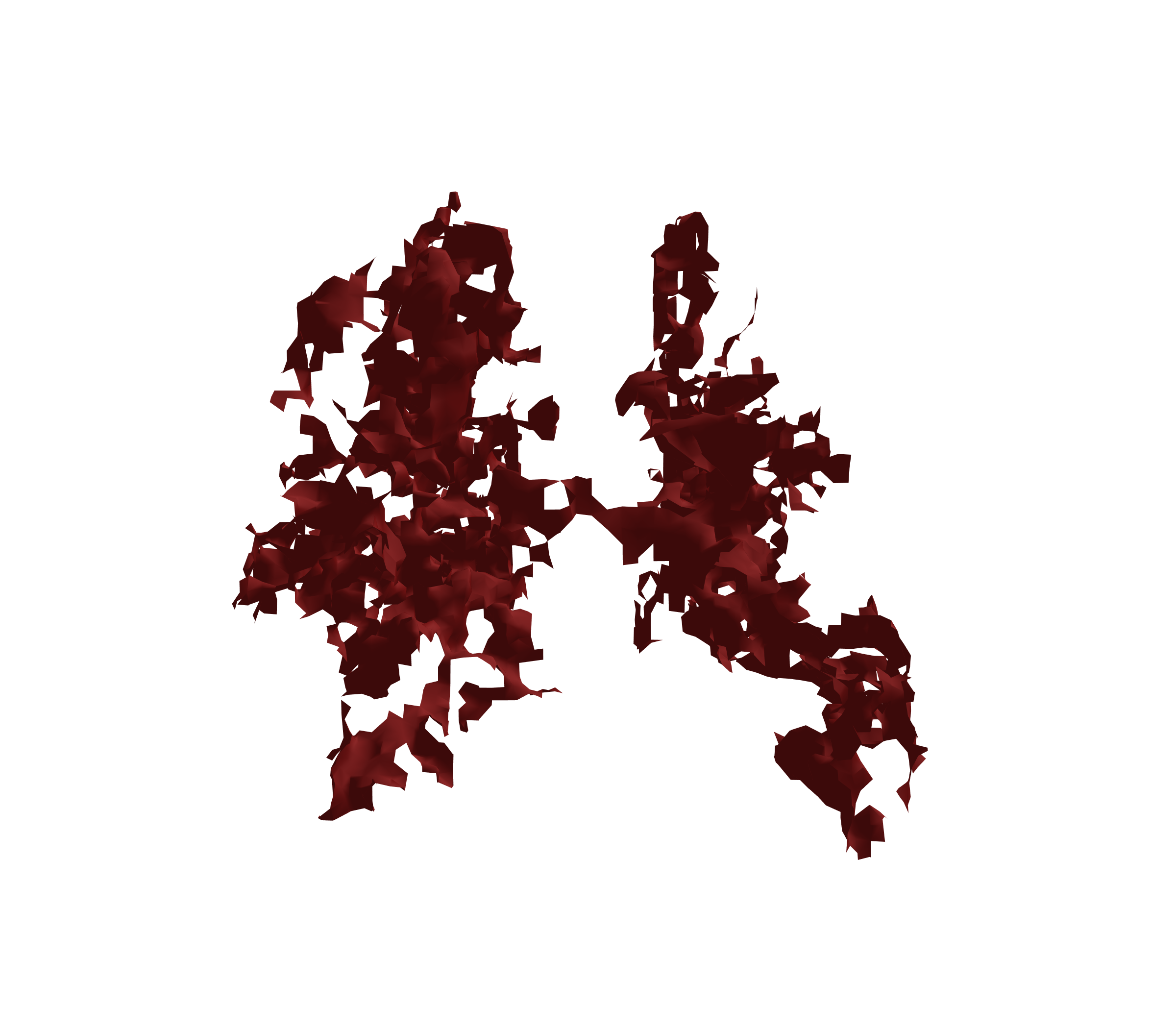 Surface Mesh (Expiration) - Back View