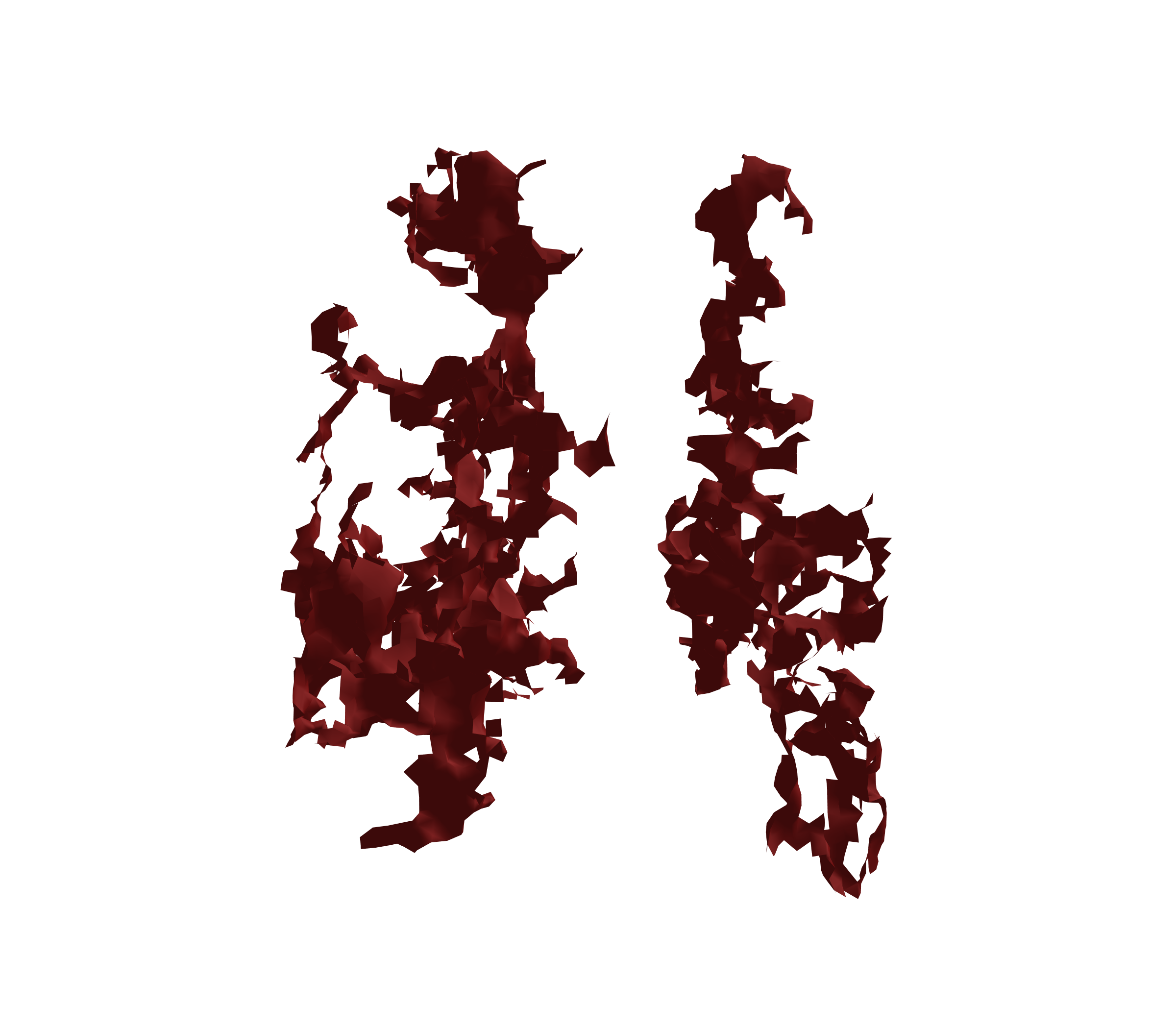 Surface Mesh (Expiration) - Back View