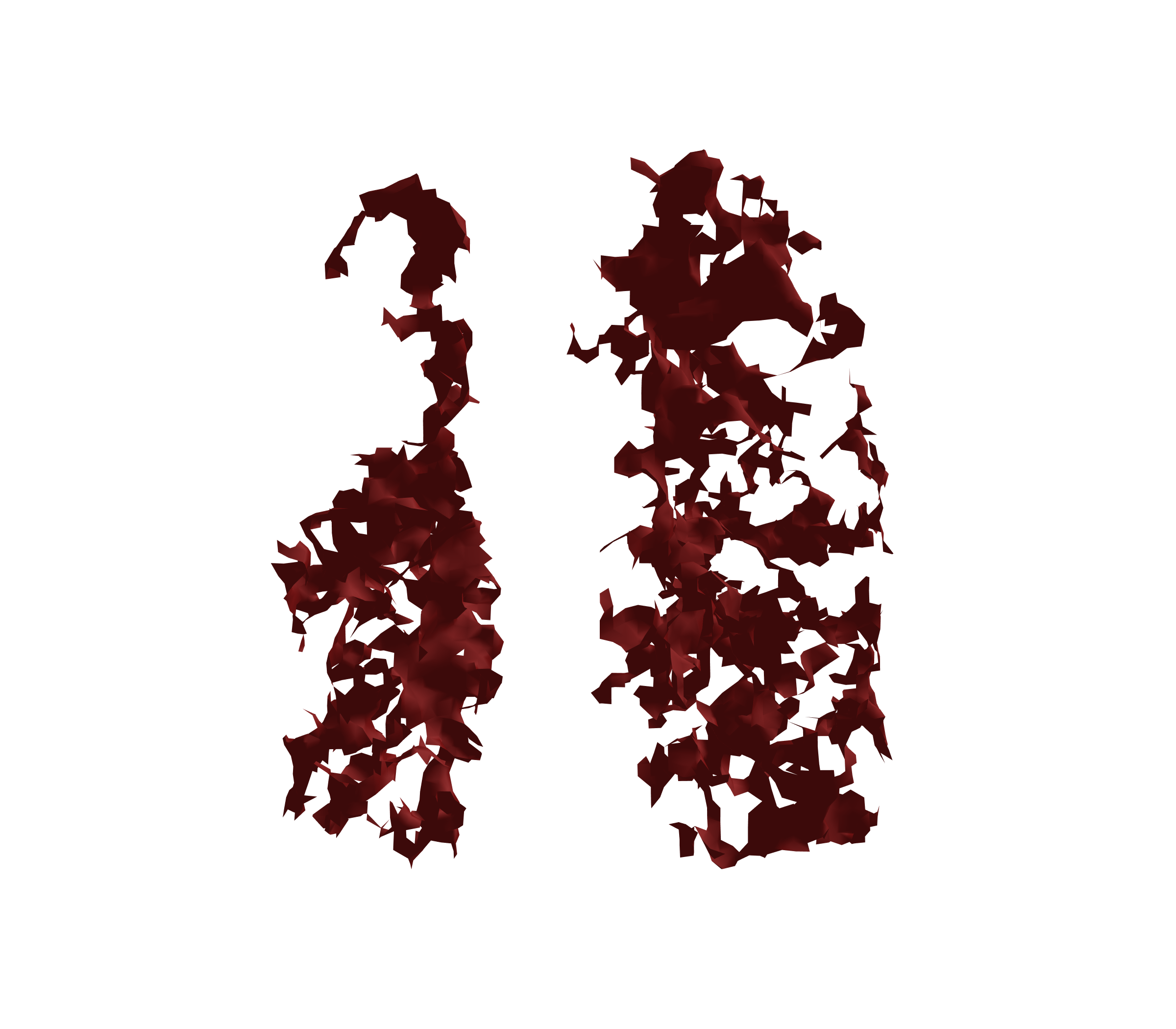 Surface Mesh (Expiration) - Front View