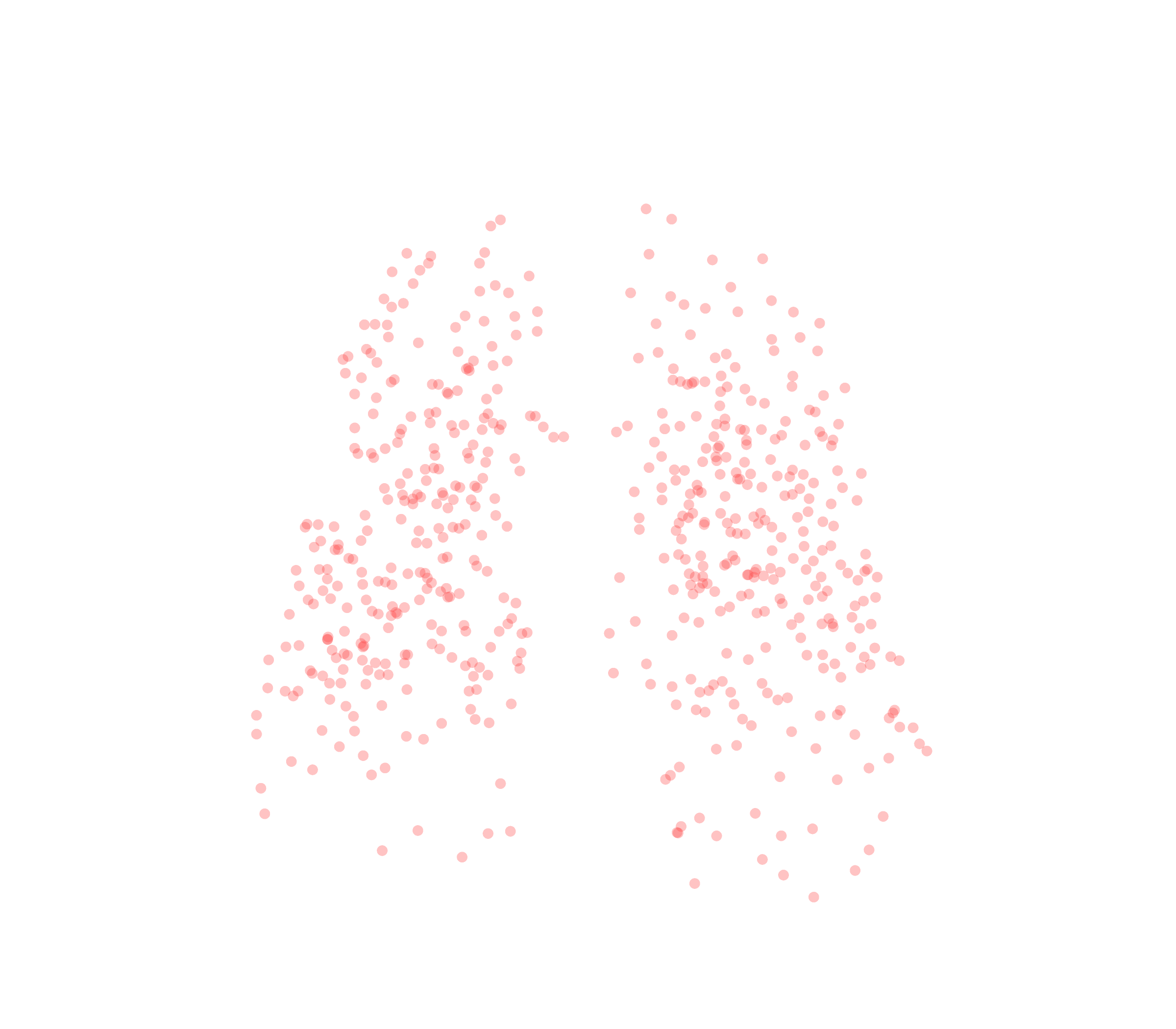 Displacement Vectors (Expiration) - Front View