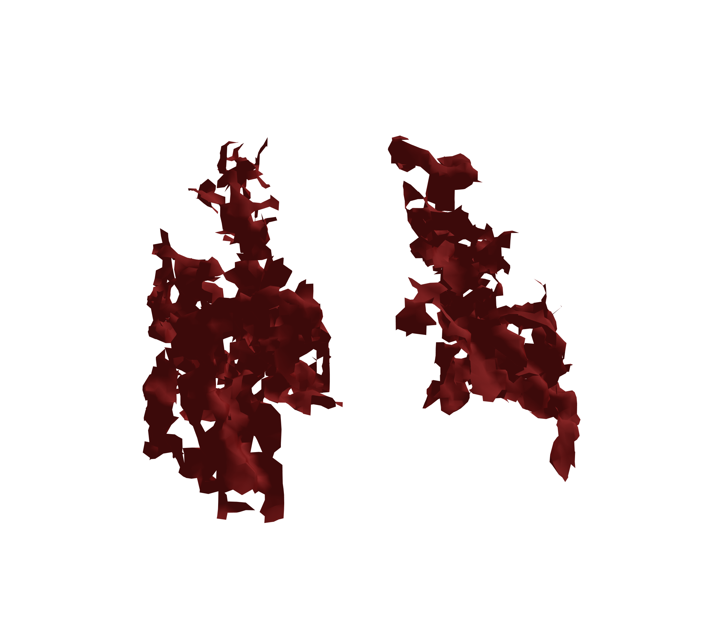 Surface Mesh (Expiration) - Back View