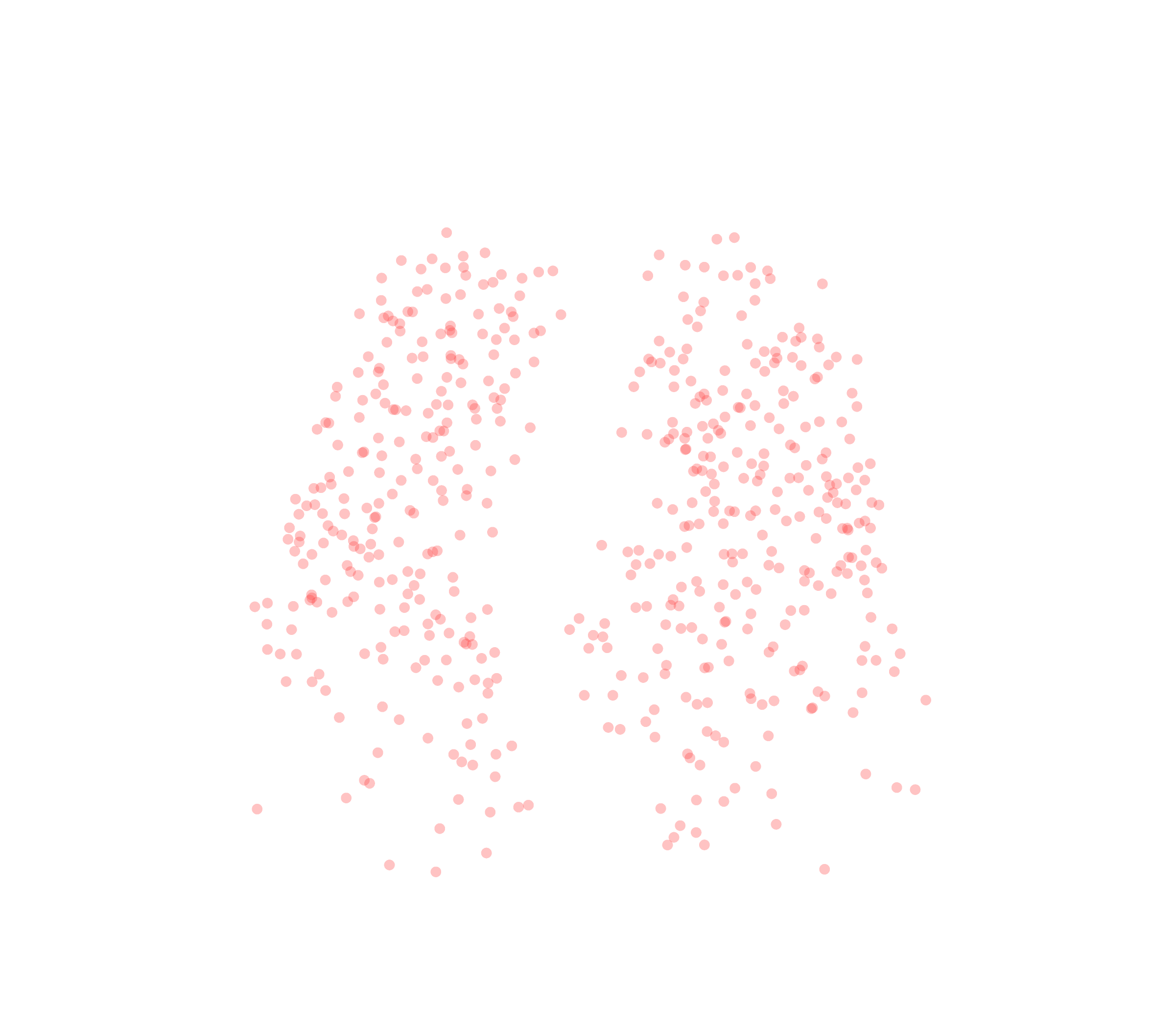 Displacement Vectors (Expiration) - Front View