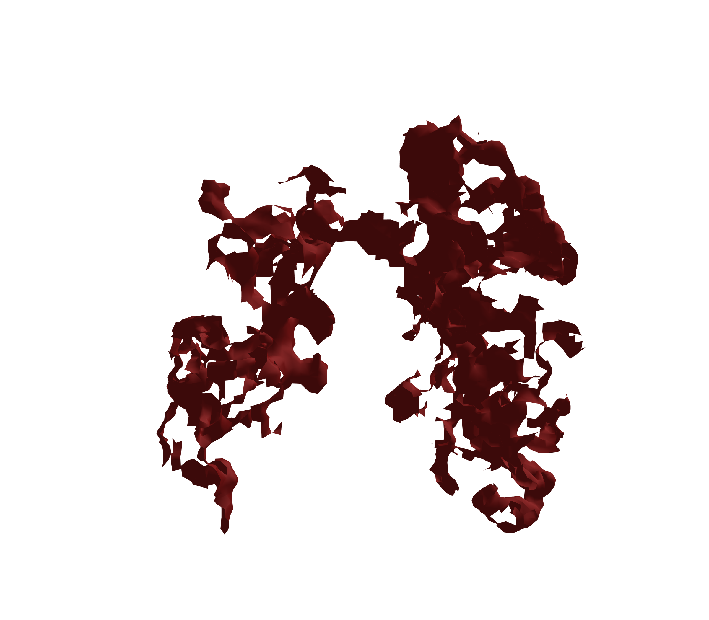 Surface Mesh (Expiration) - Front View