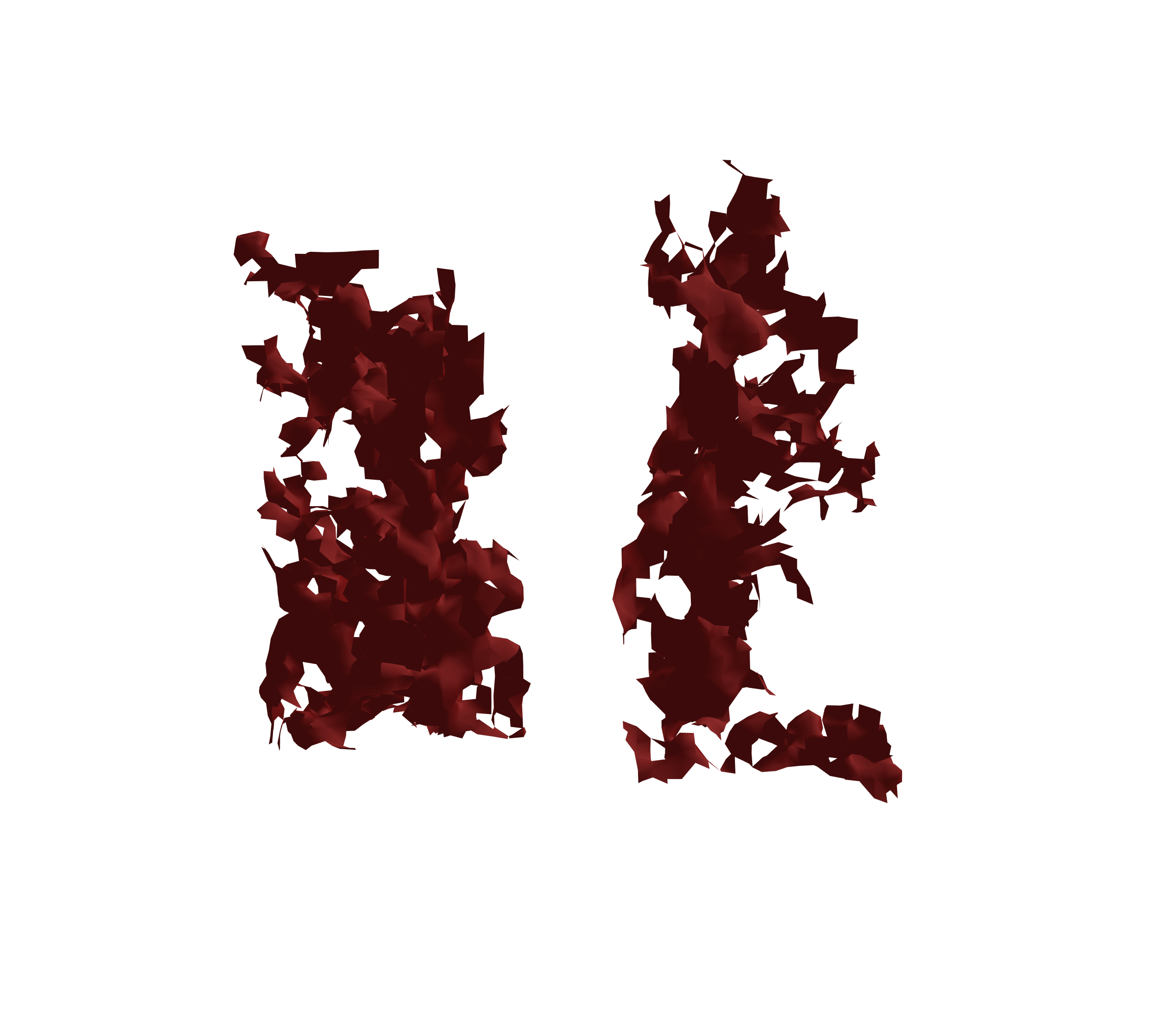 Surface Mesh (Expiration) - Back View