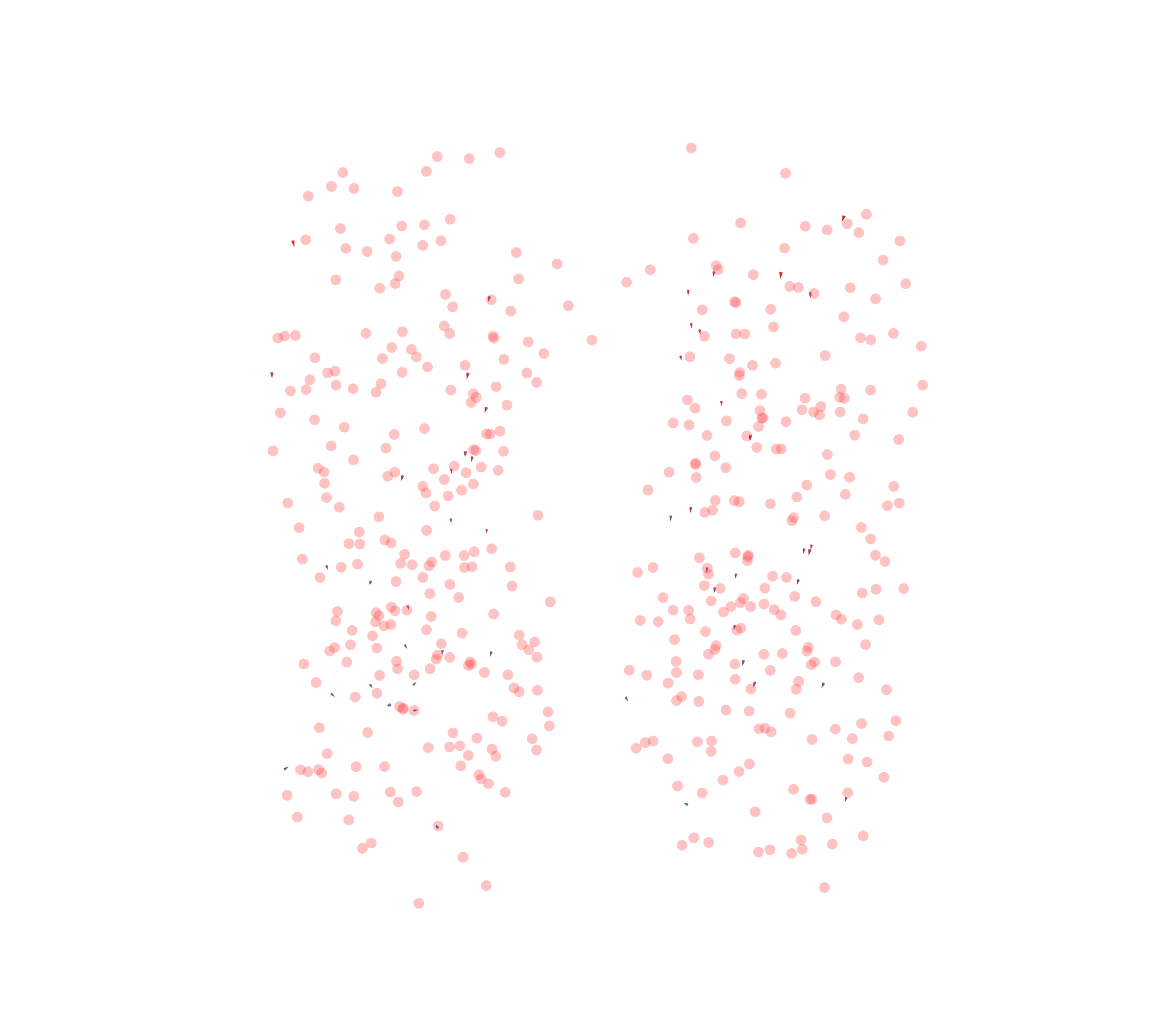Displacement Vectors - Front View