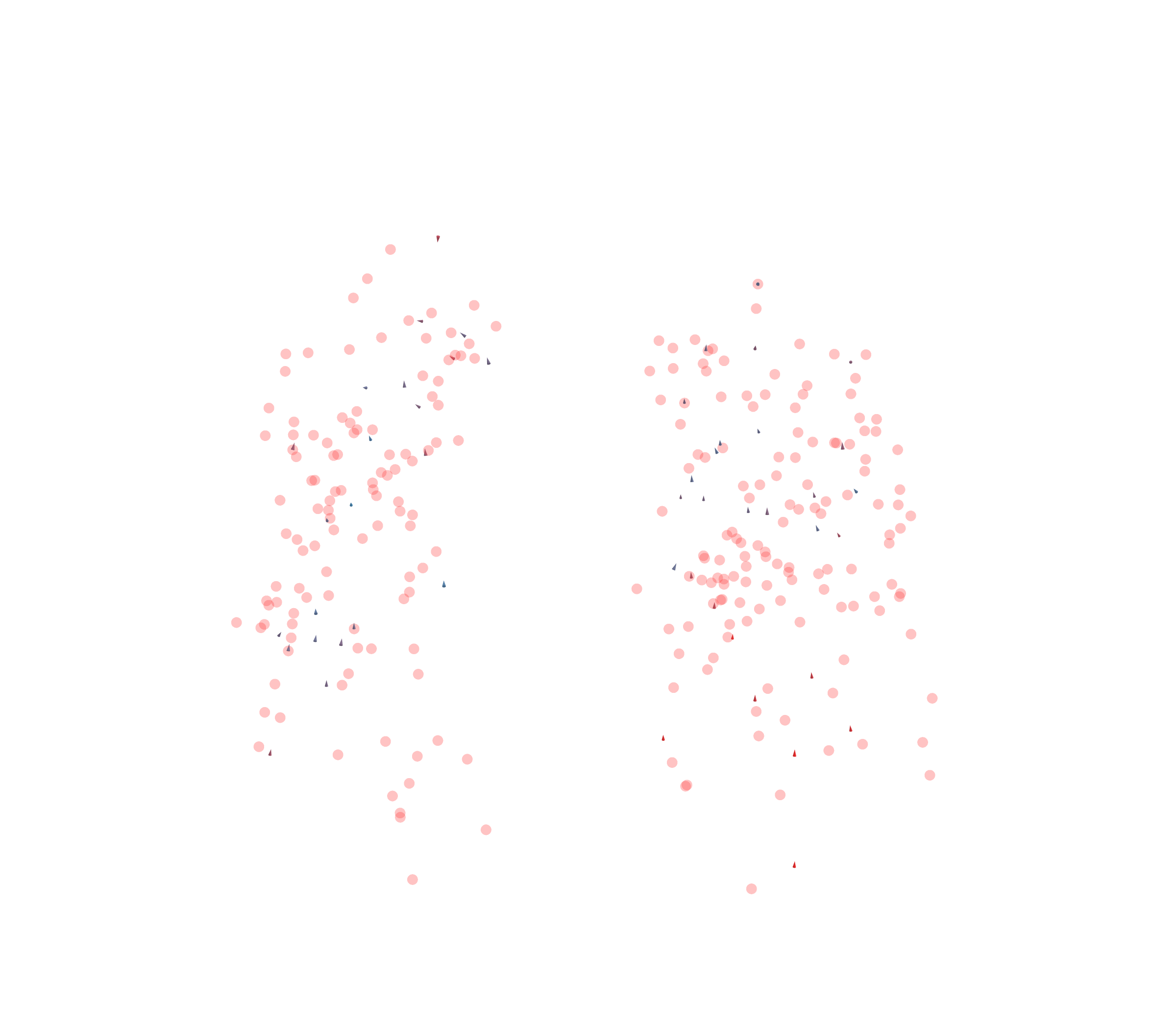 Displacement Vectors - Front View