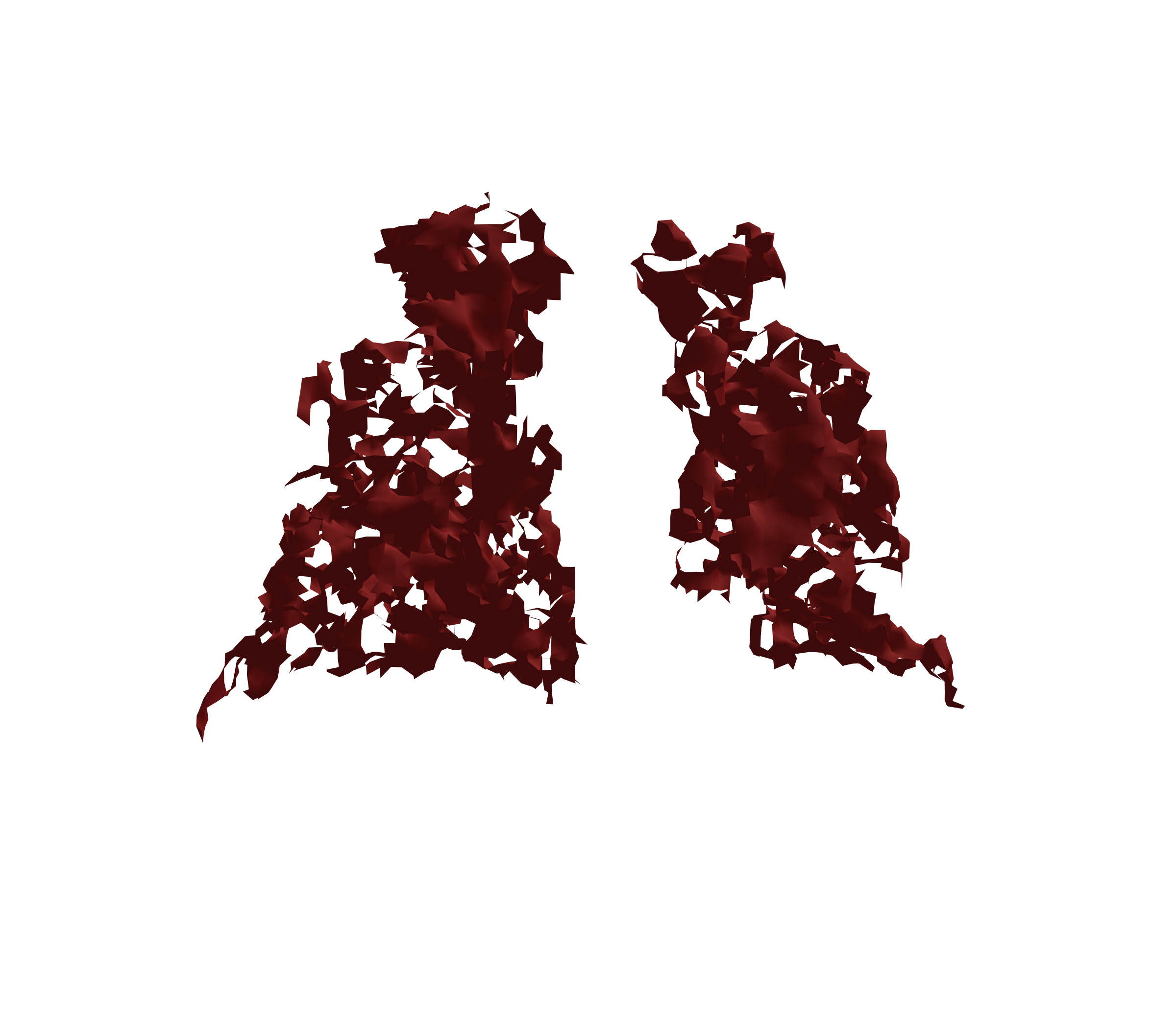 Surface Mesh (Expiration) - Back View