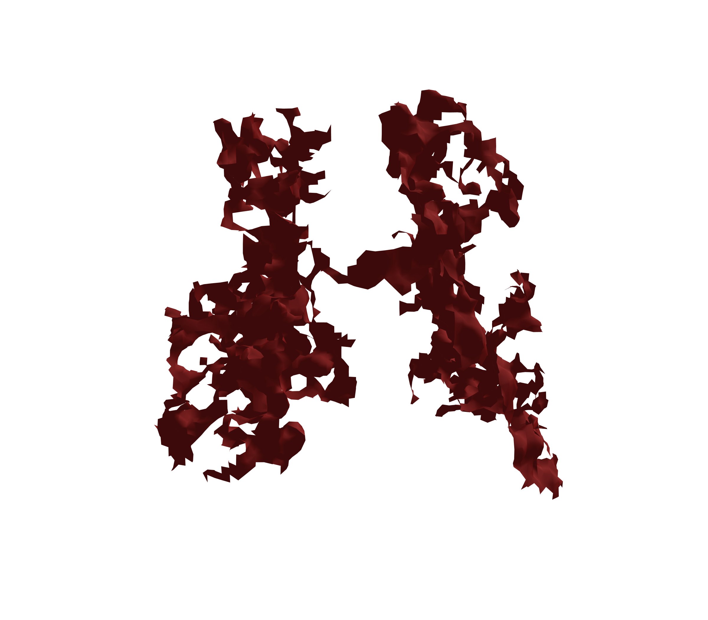 Surface Mesh (Expiration) - Back View