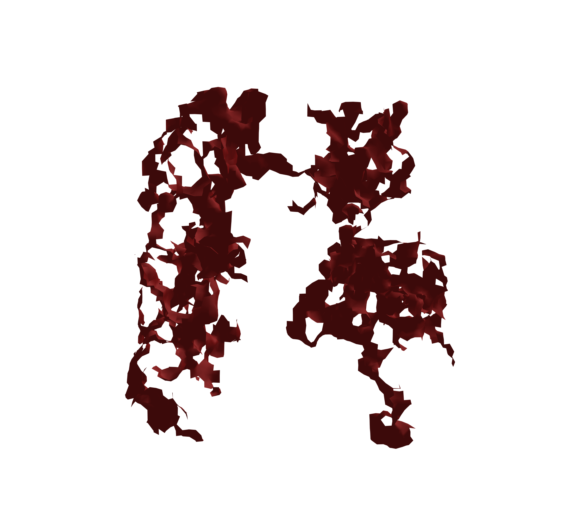 Surface Mesh (Expiration) - Front View