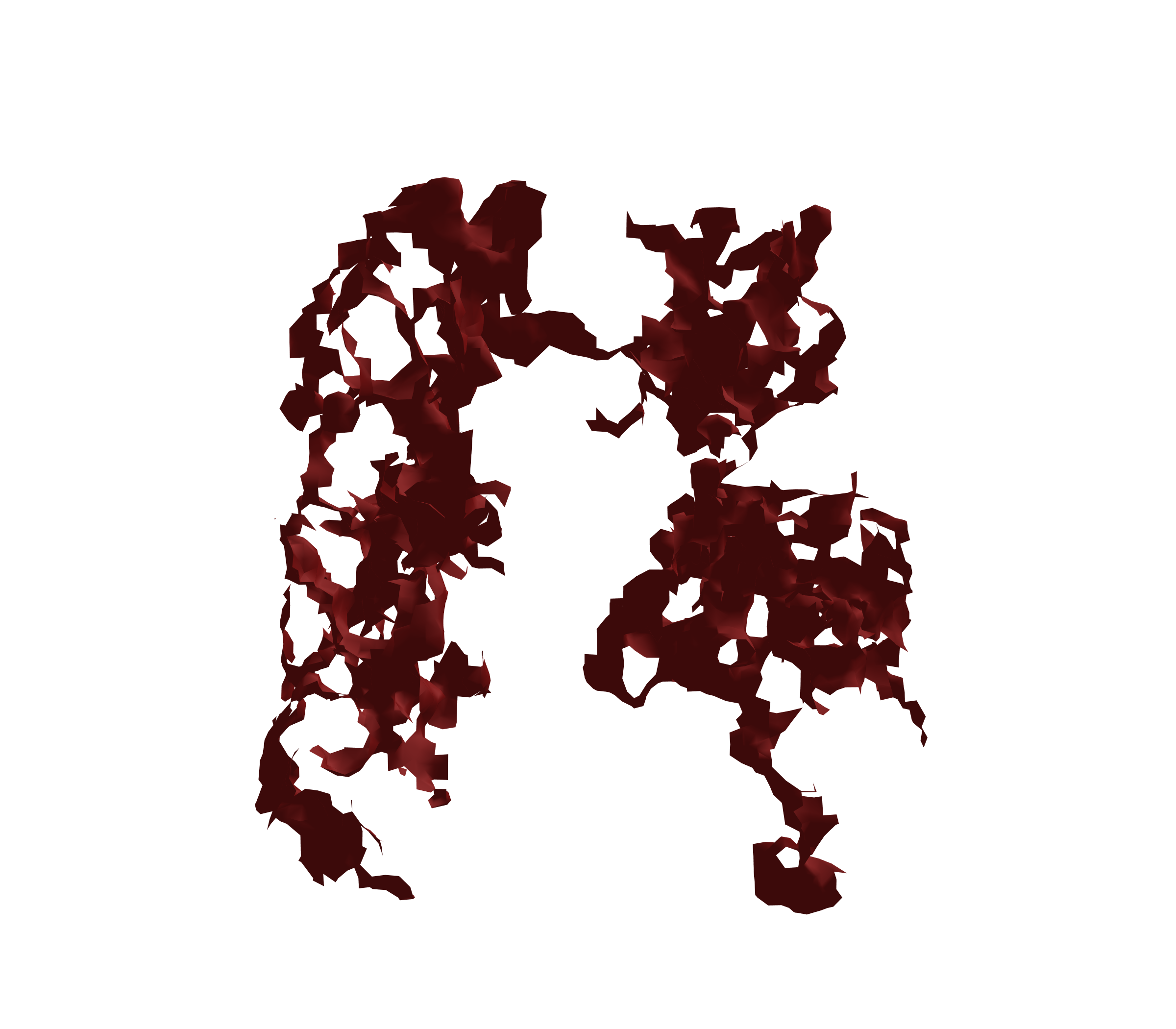 Surface Mesh (Expiration) - Front View