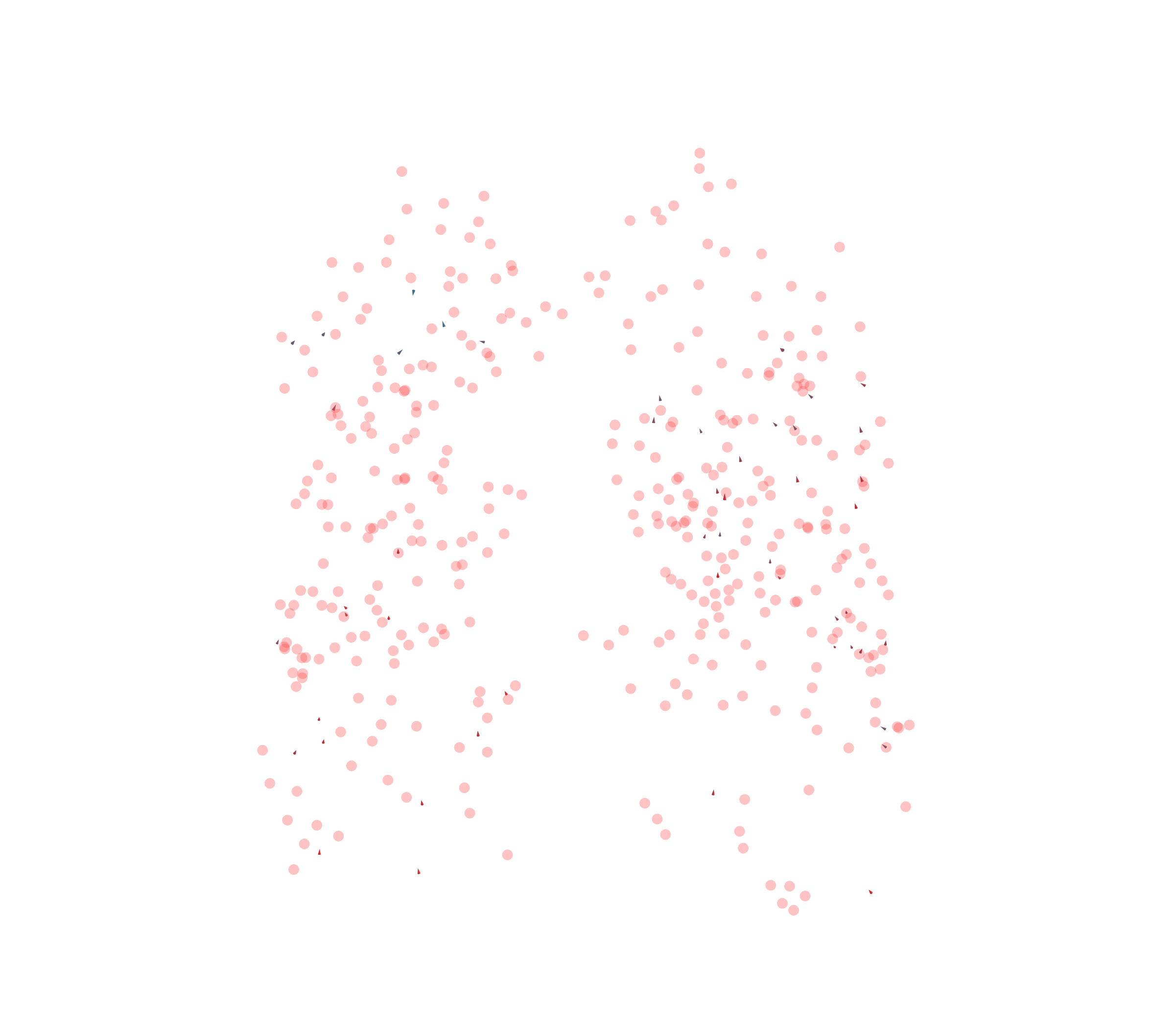 Displacement Vectors - Front View