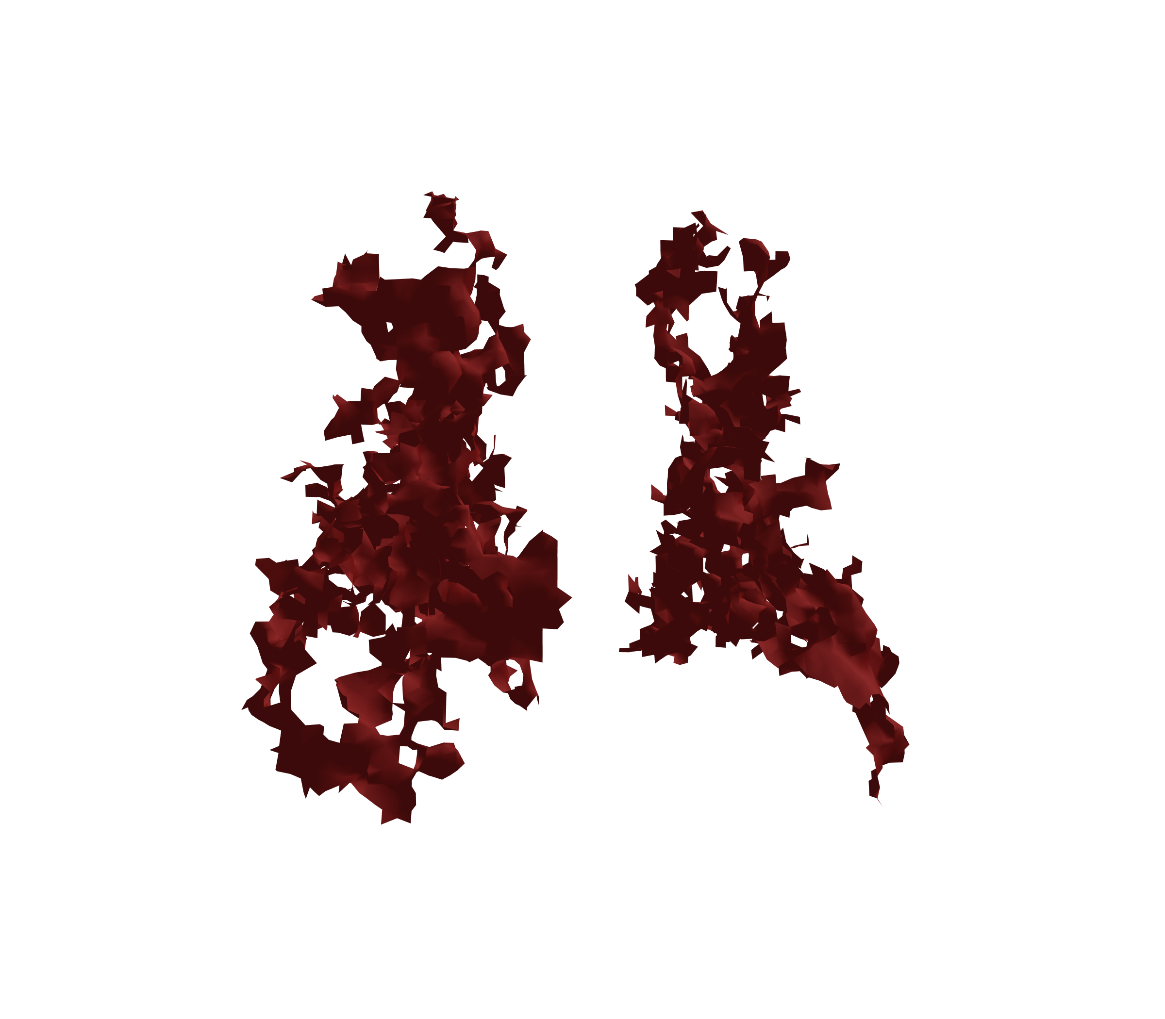 Surface Mesh (Expiration) - Back View