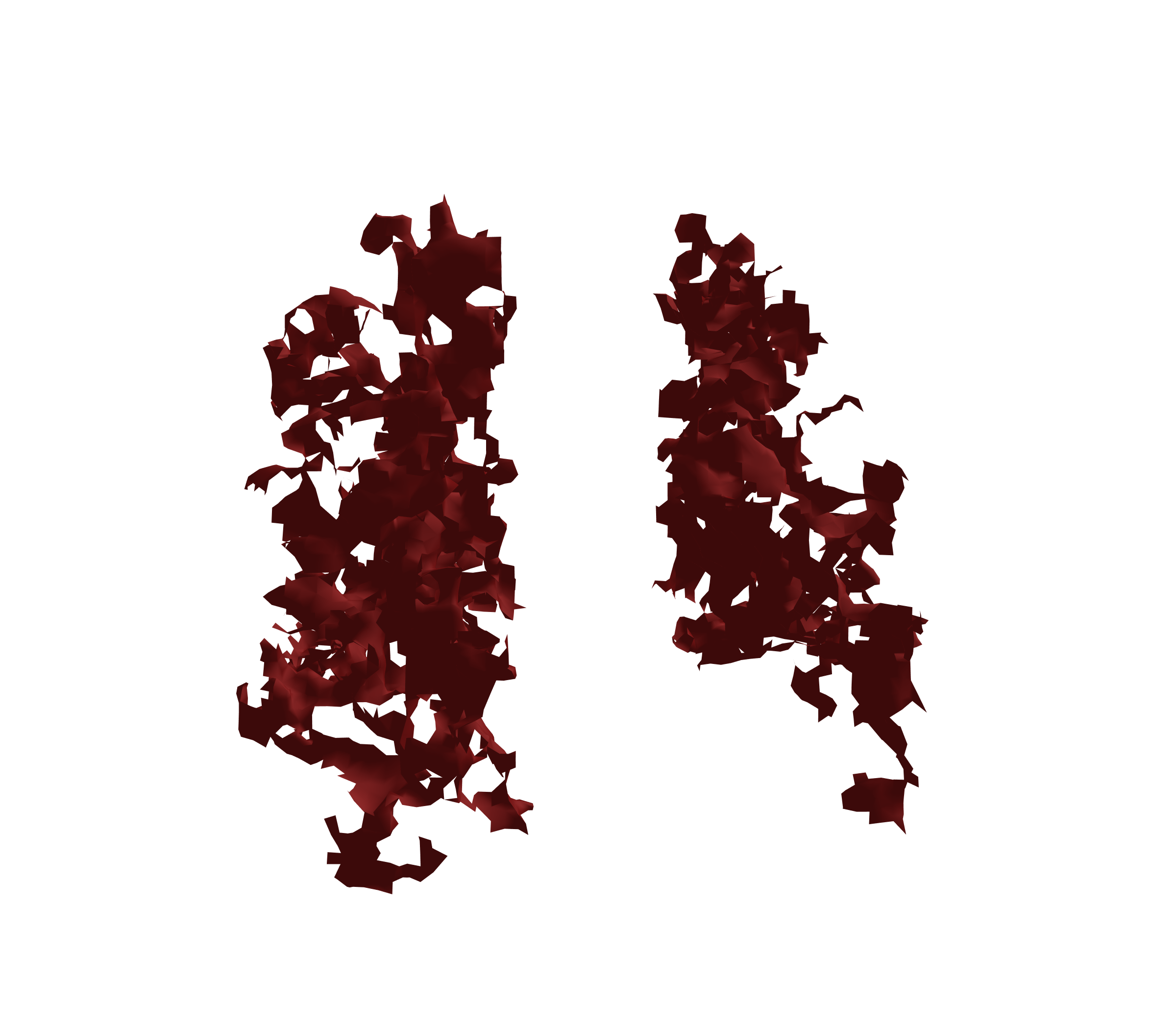 Surface Mesh (Expiration) - Back View