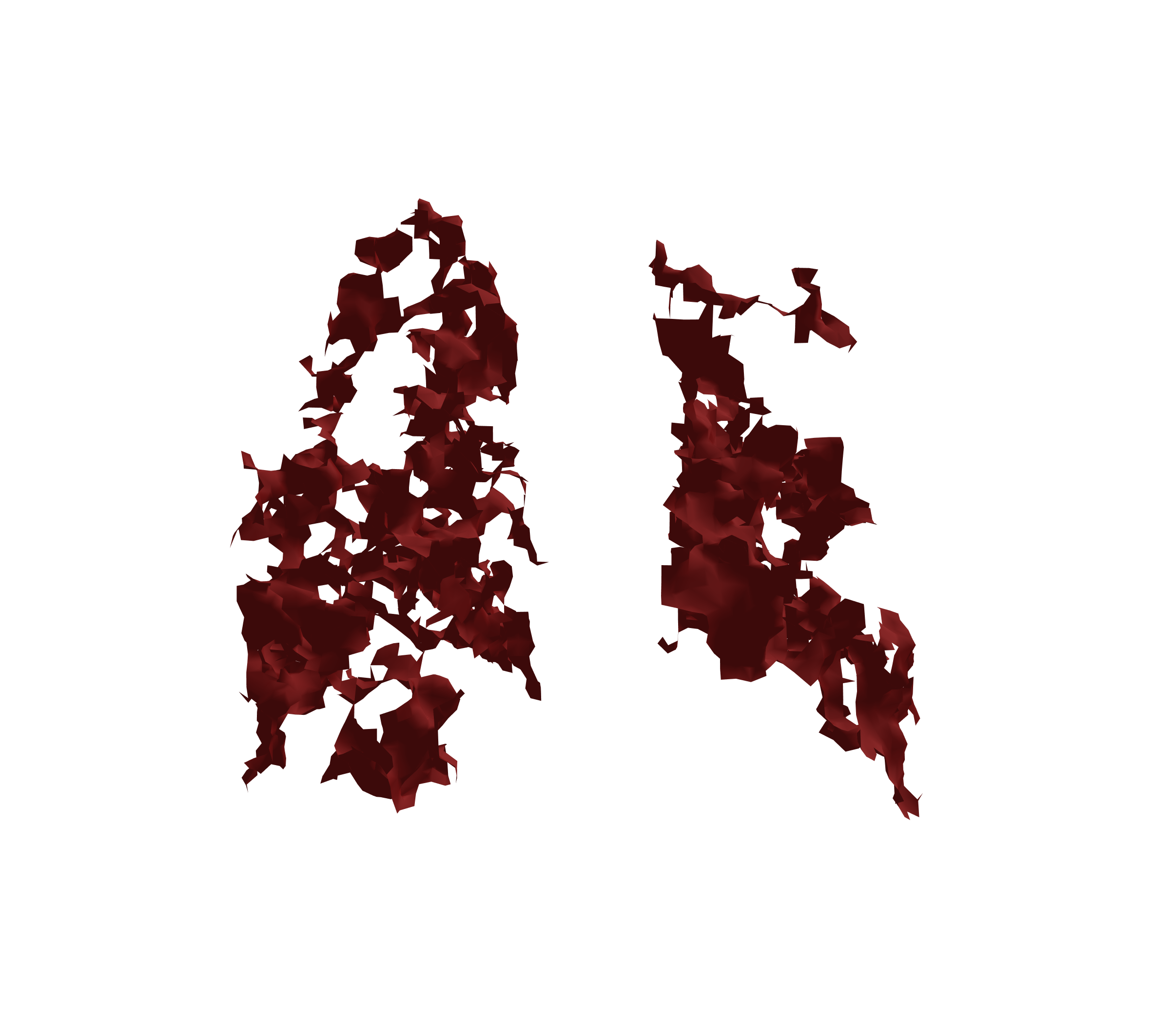 Surface Mesh (Expiration) - Back View