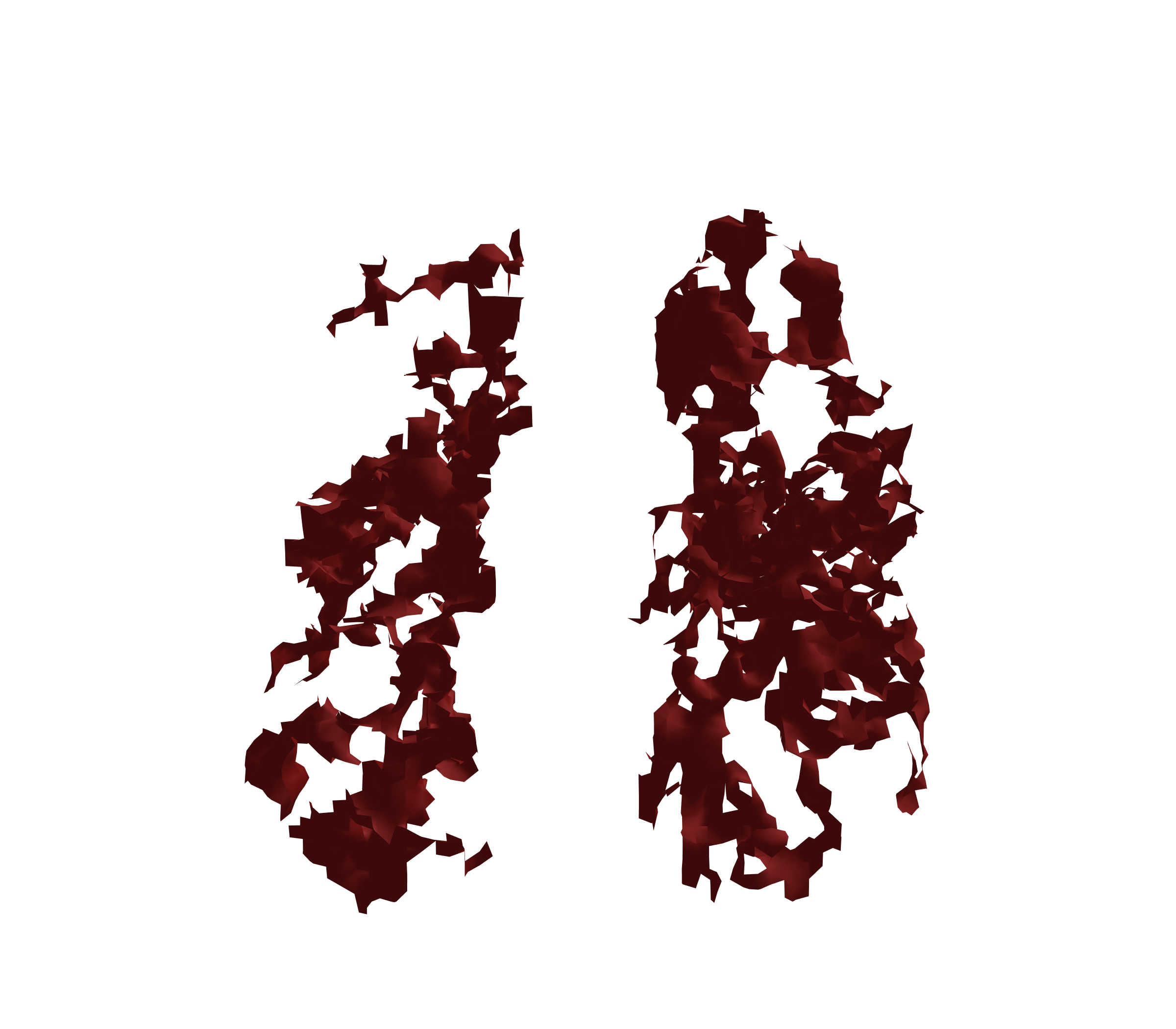 Surface Mesh (Expiration) - Front View