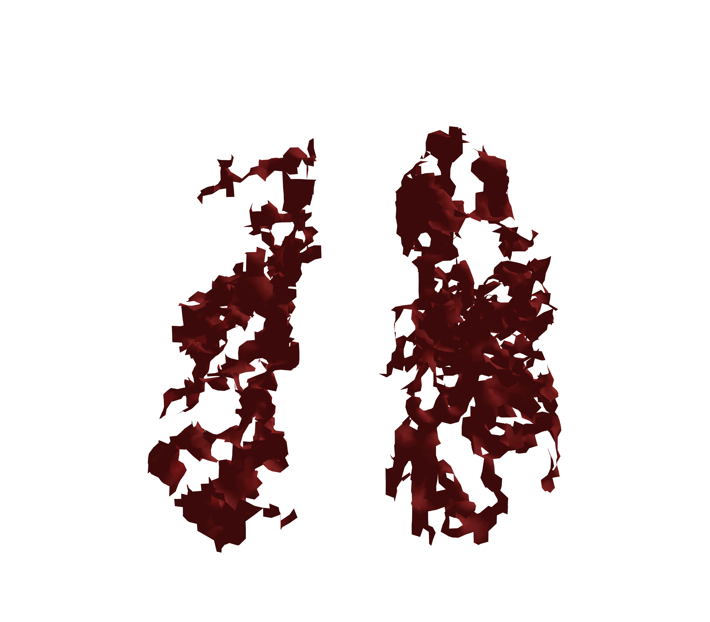 Surface Mesh (Expiration) - Front View