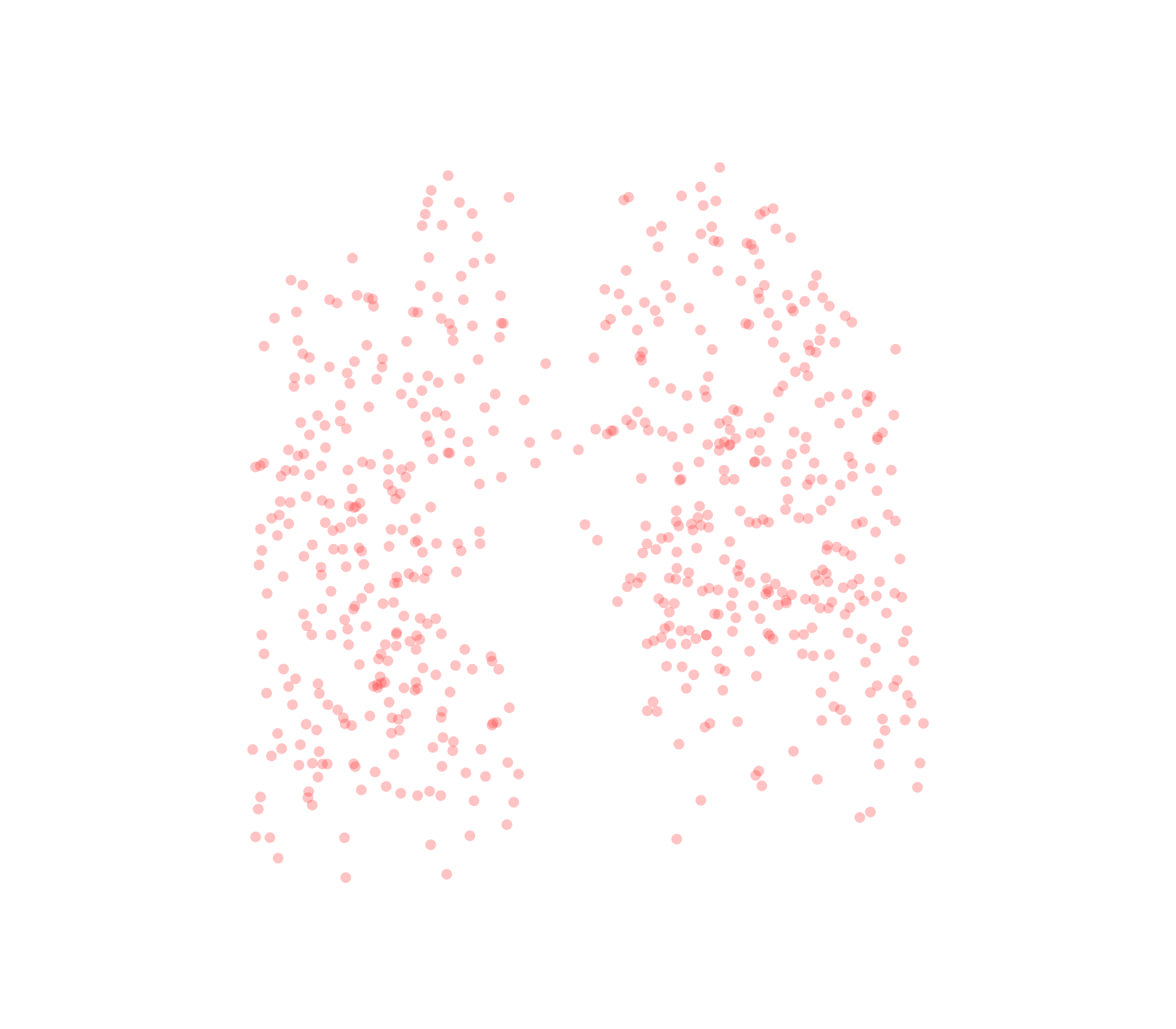 Displacement Vectors (Expiration) - Front View