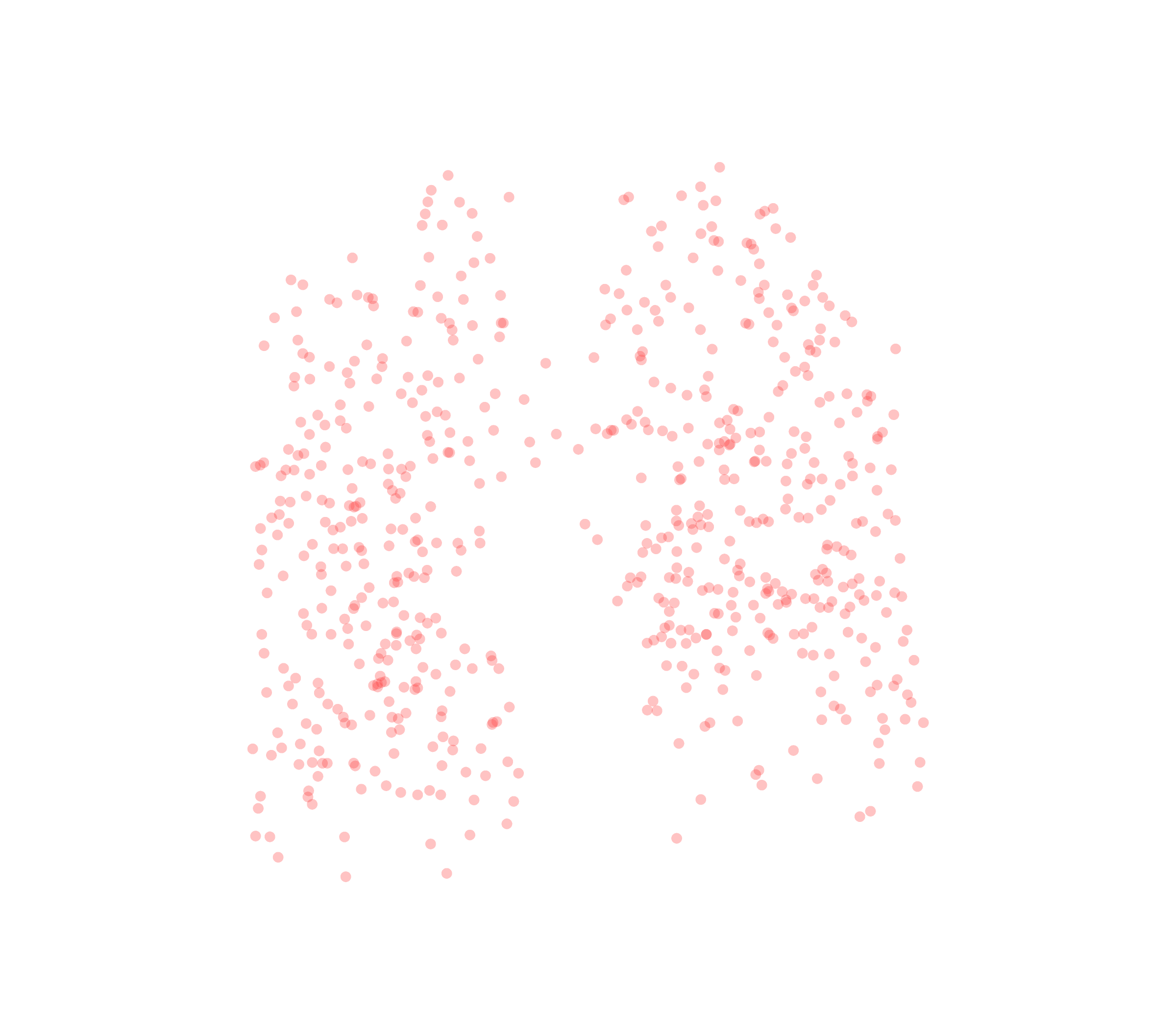 Displacement Vectors (Expiration) - Front View