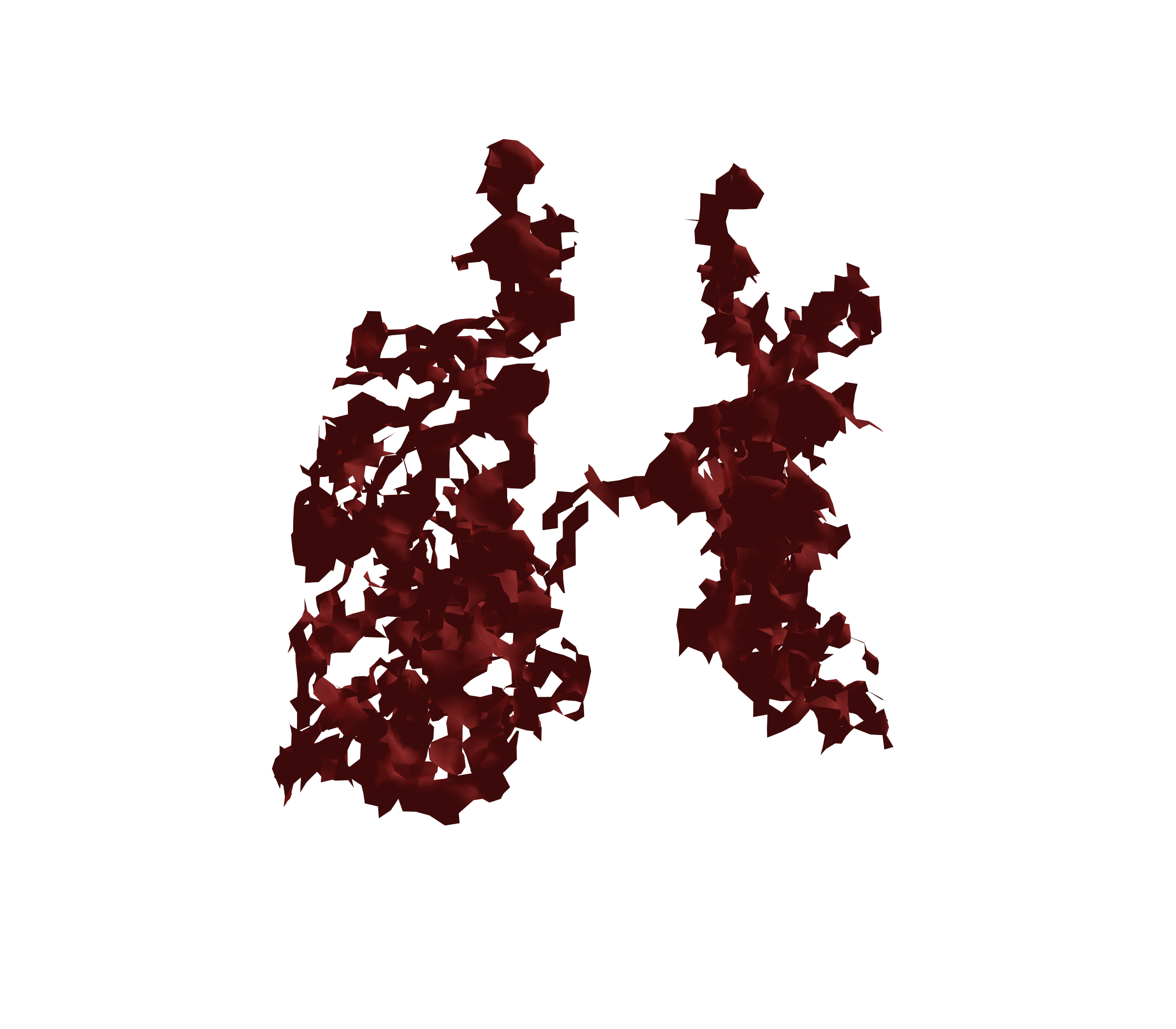 Surface Mesh (Expiration) - Back View