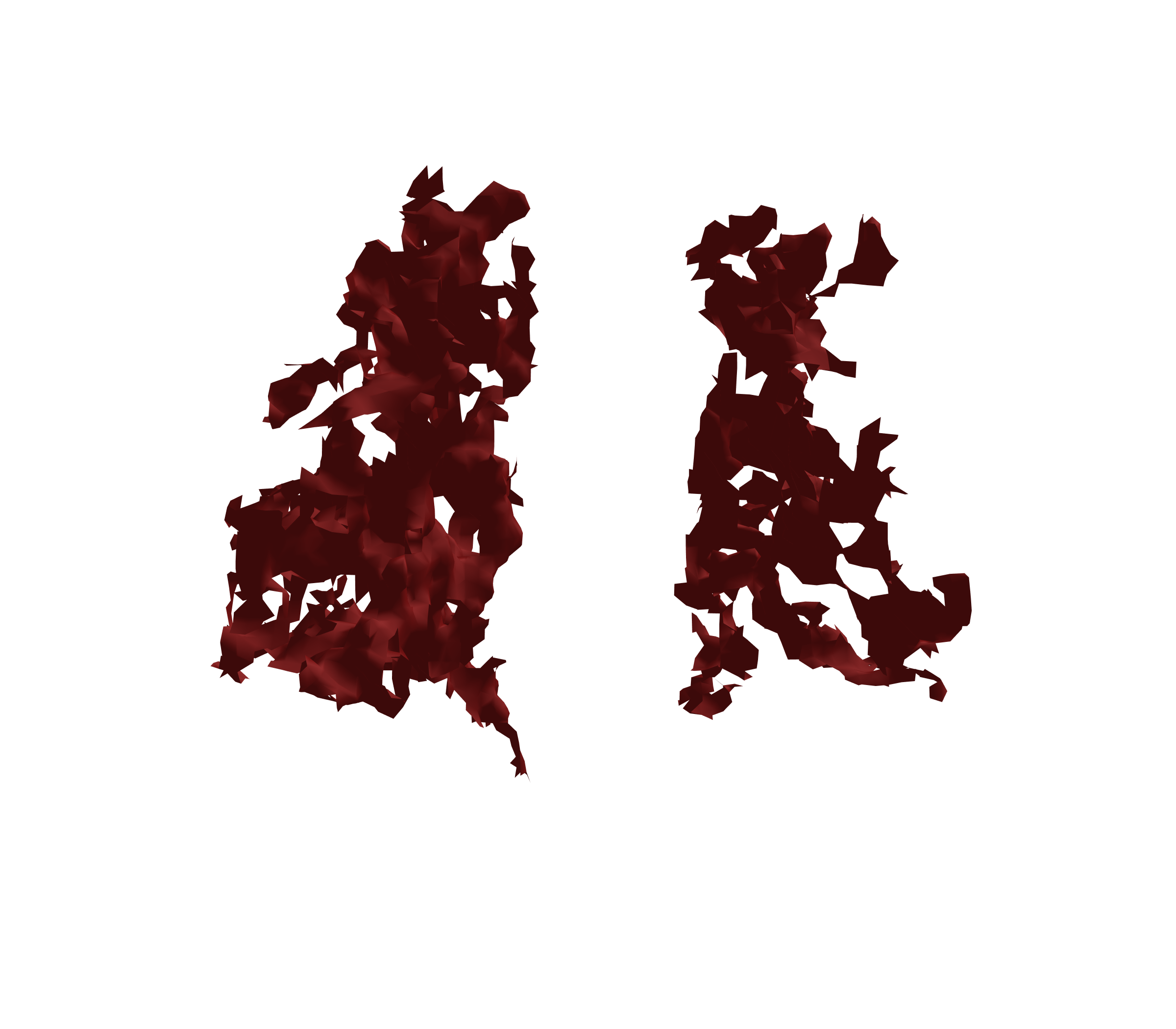 Surface Mesh (Expiration) - Back View