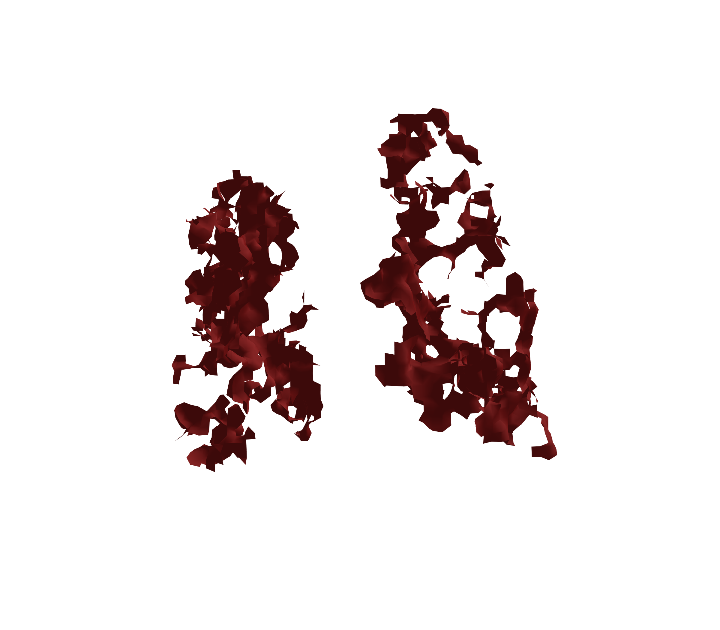 Surface Mesh (Expiration) - Back View