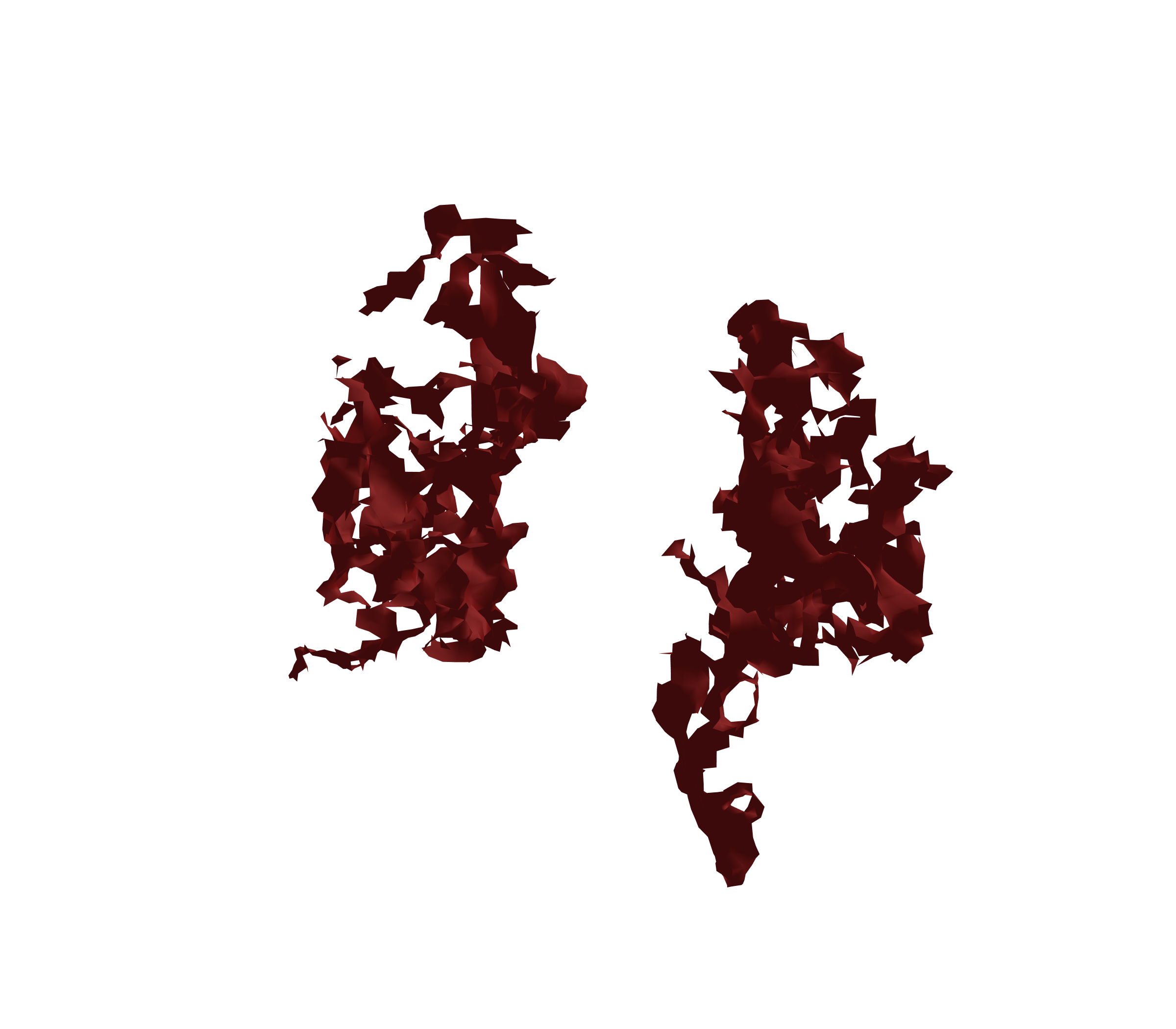 Surface Mesh (Expiration) - Front View