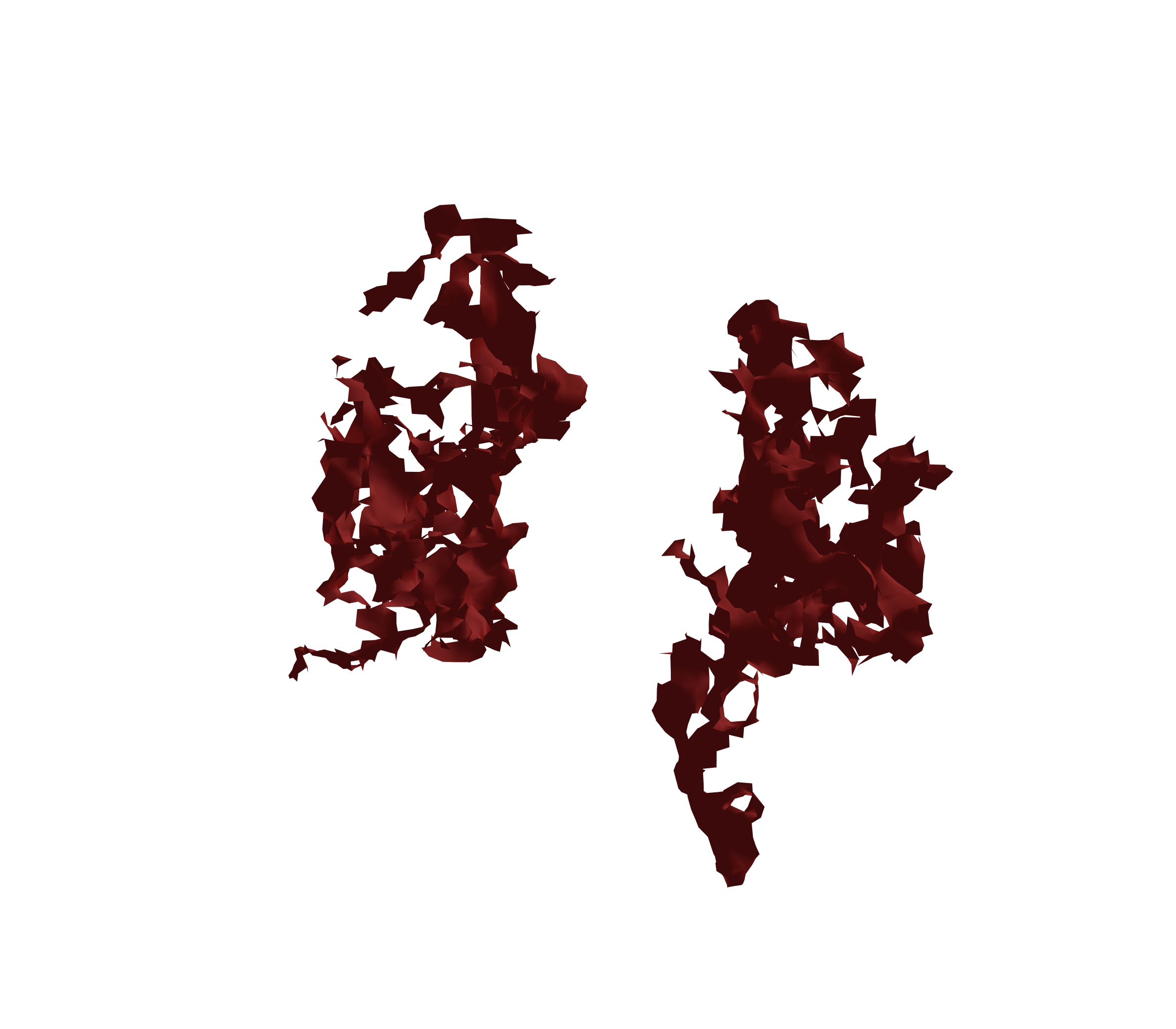 Surface Mesh (Expiration) - Front View