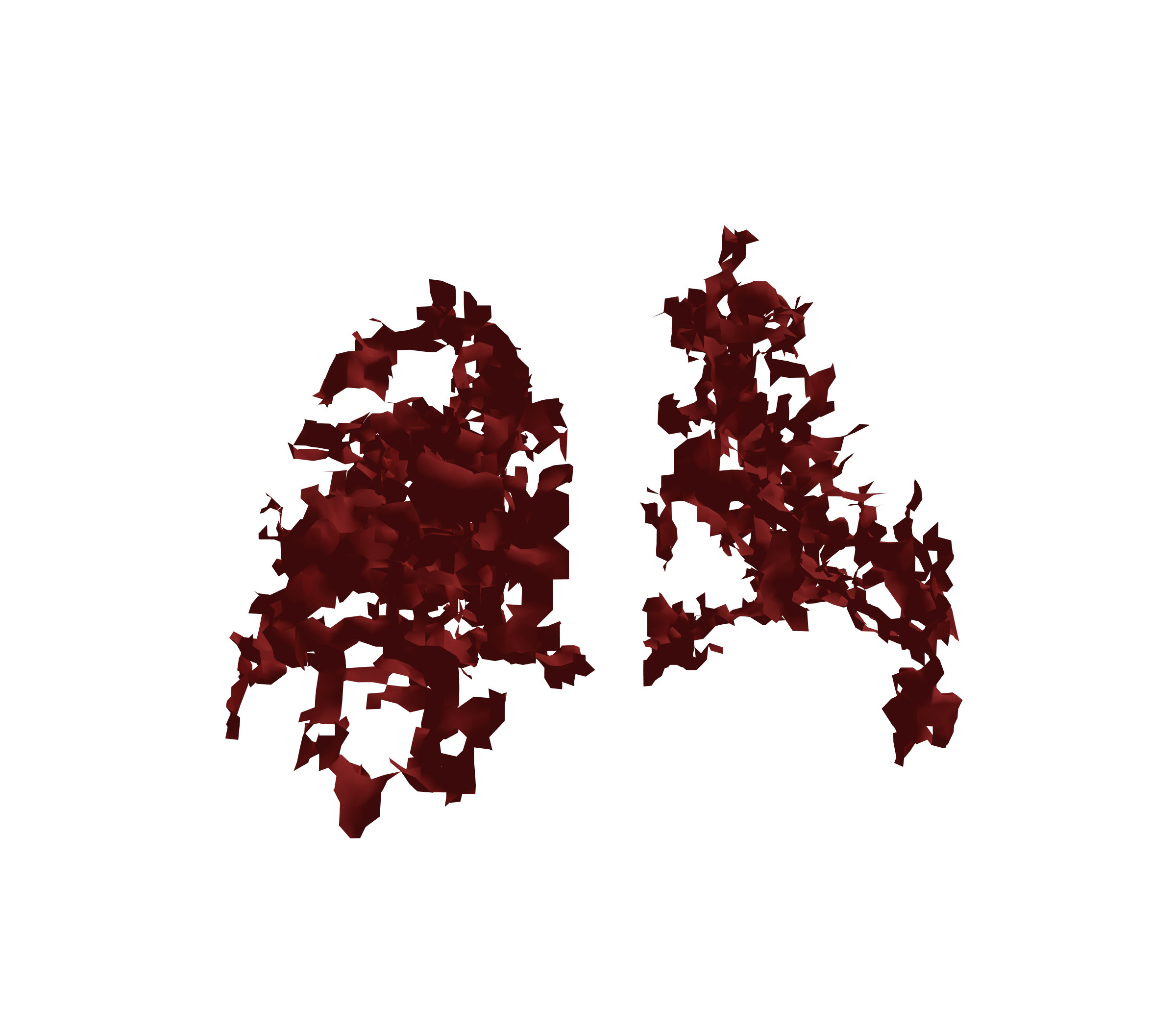 Surface Mesh (Expiration) - Back View