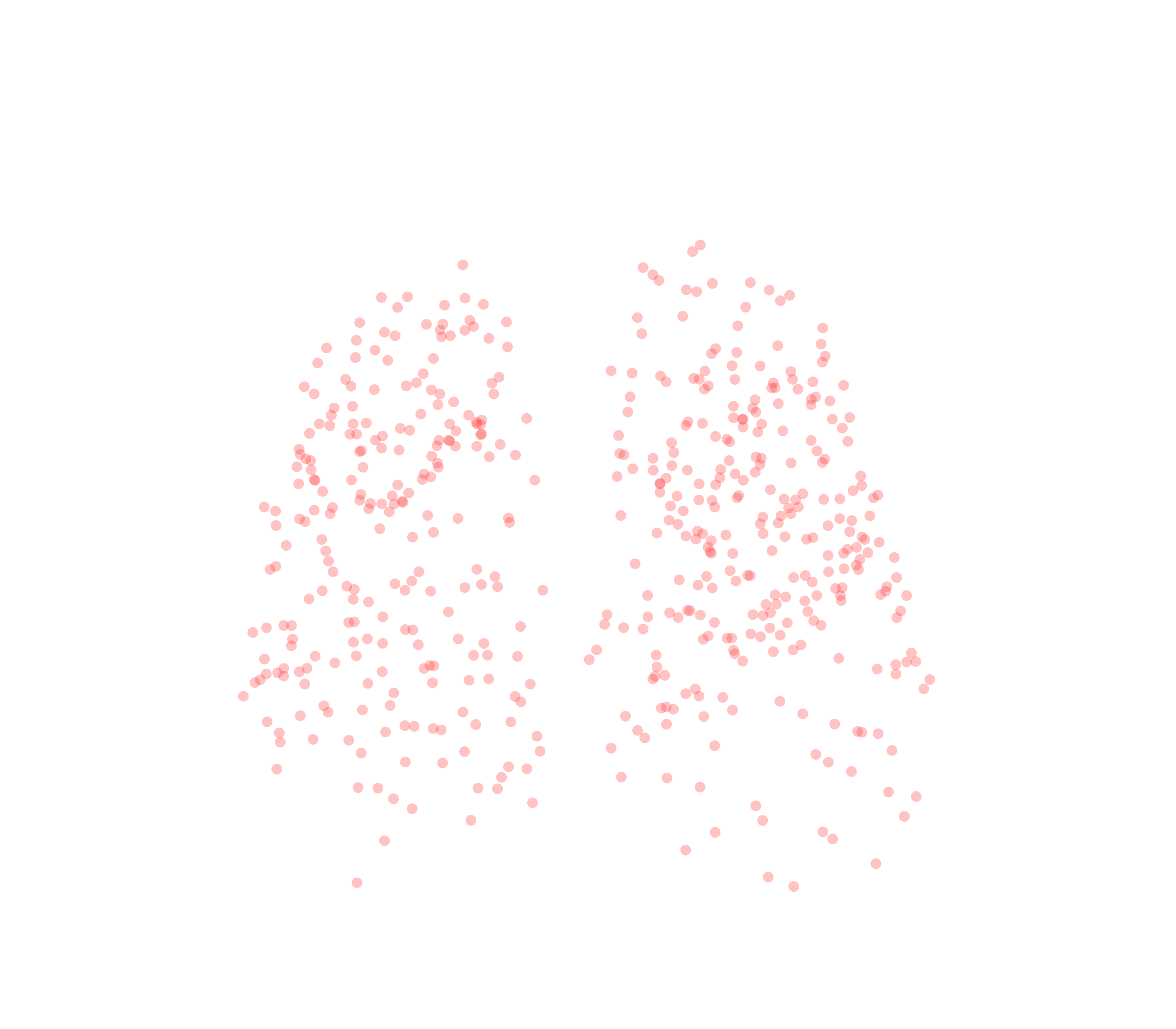 Displacement Vectors (Expiration) - Front View