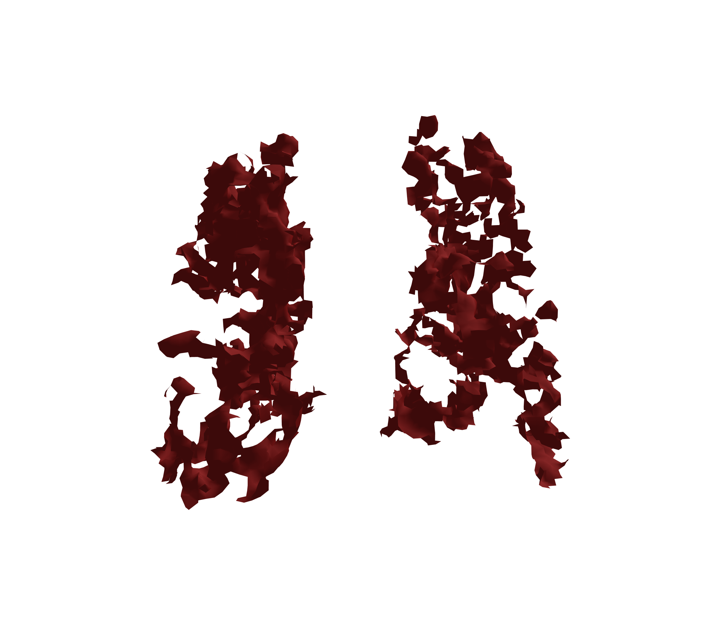 Surface Mesh (Expiration) - Back View