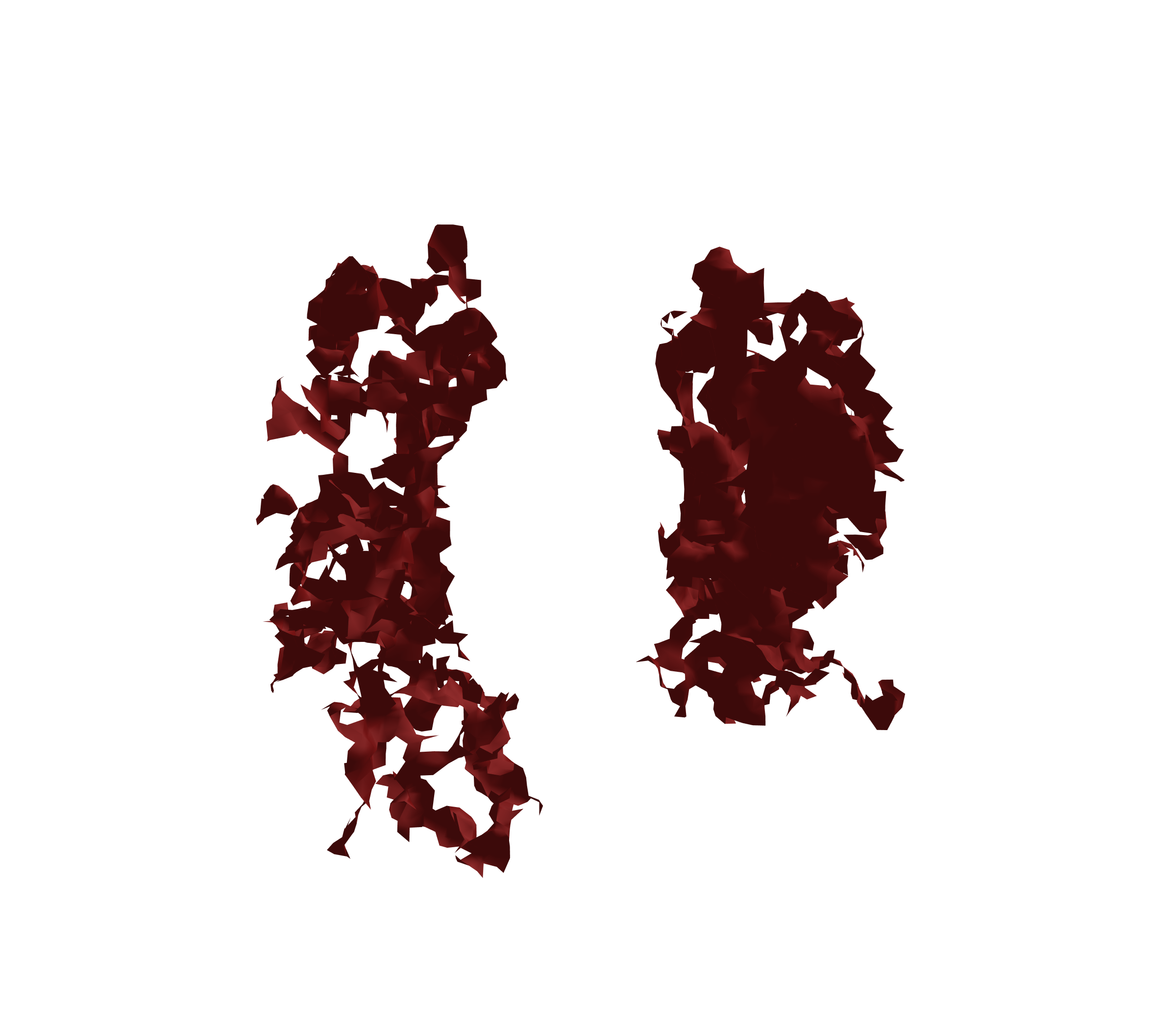 Surface Mesh (Expiration) - Front View