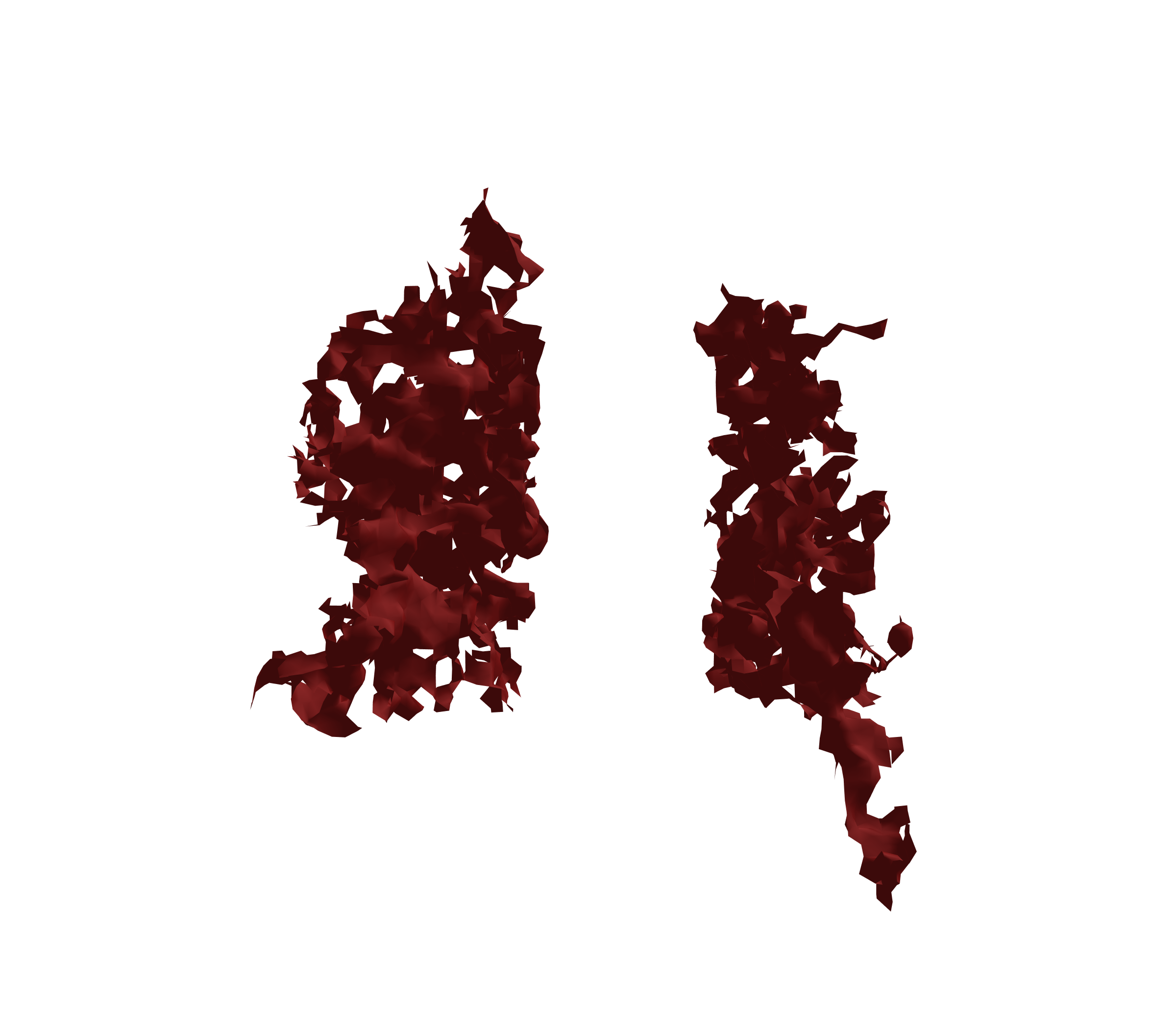 Surface Mesh (Expiration) - Back View