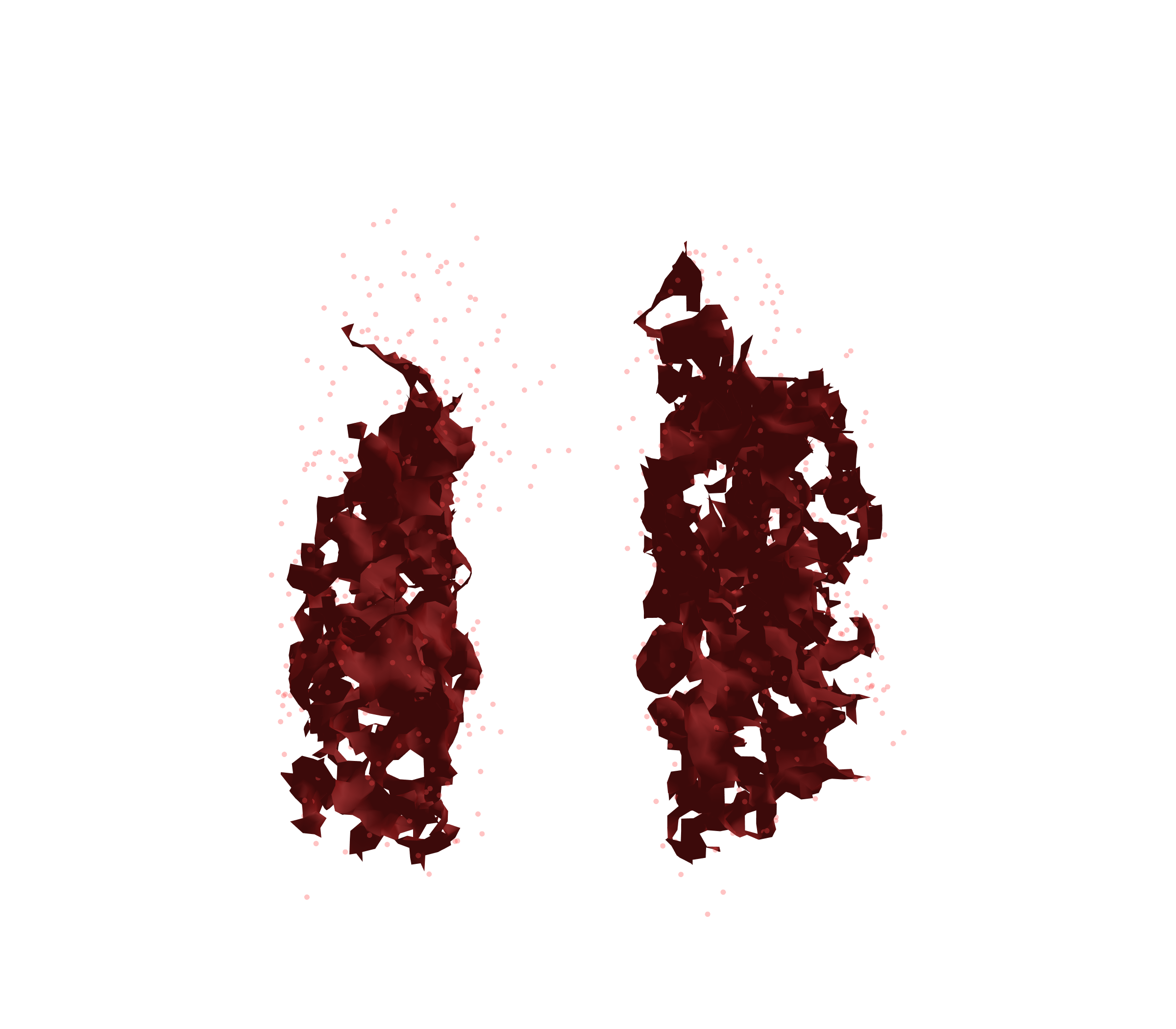 Combined Visualization (Expiration) - Front View